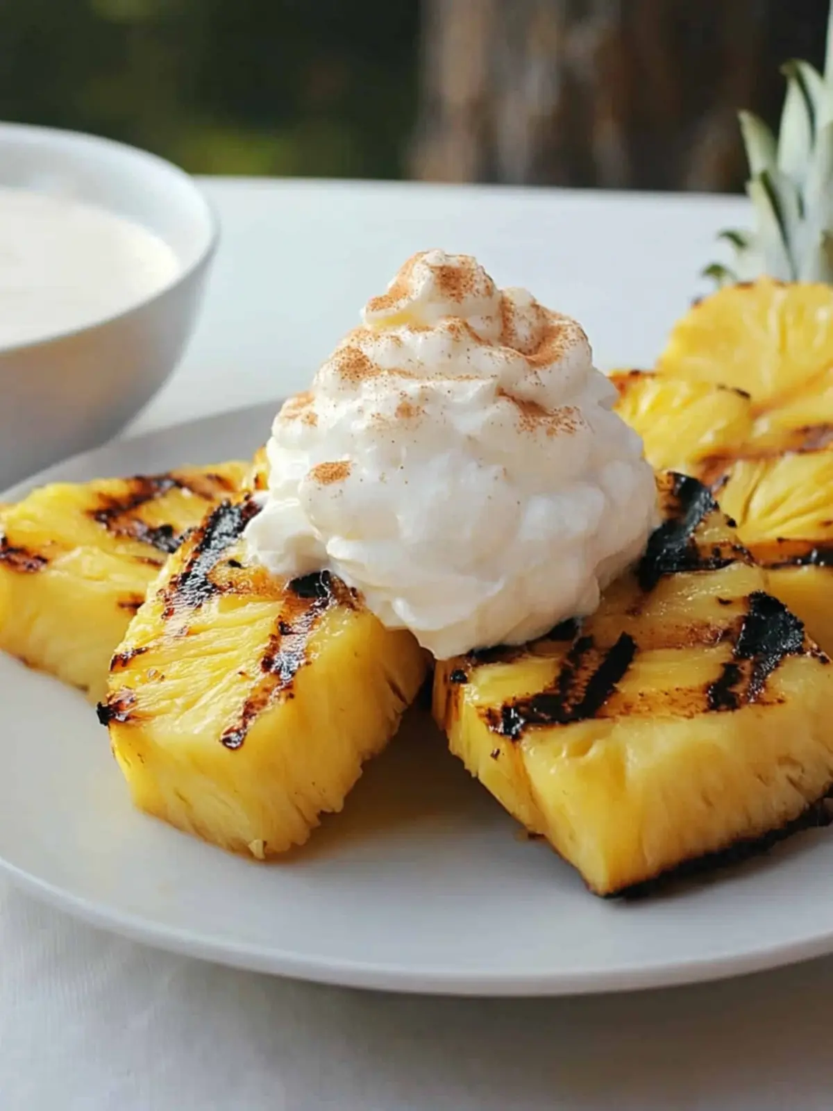 Delicious Grilled Pineapple with Coconut Cinnamon Whipped Cream 3 Grilled Pineapple with Coconut Cinnamon Whipped Cream