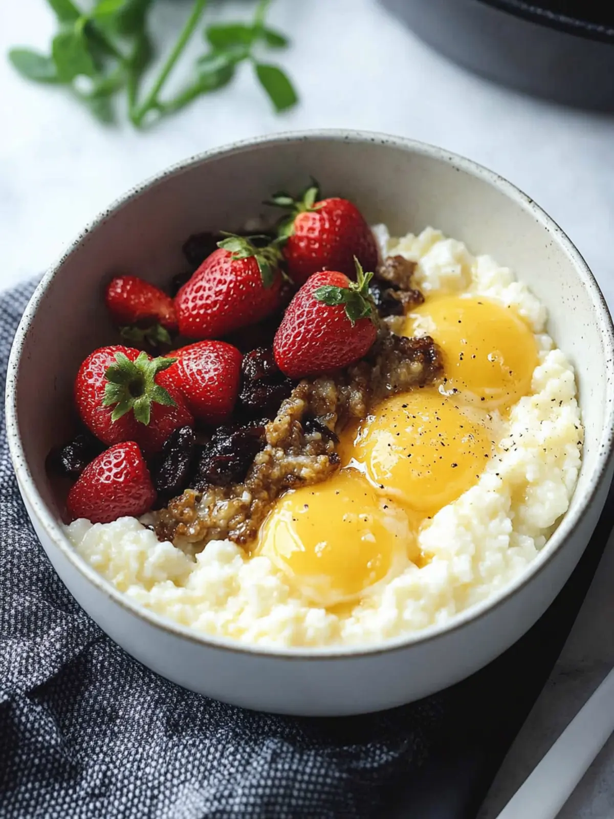 Savory Grits Breakfast Bowl with Sausage and Eggs Delight 4 Grits Breakfast Bowl