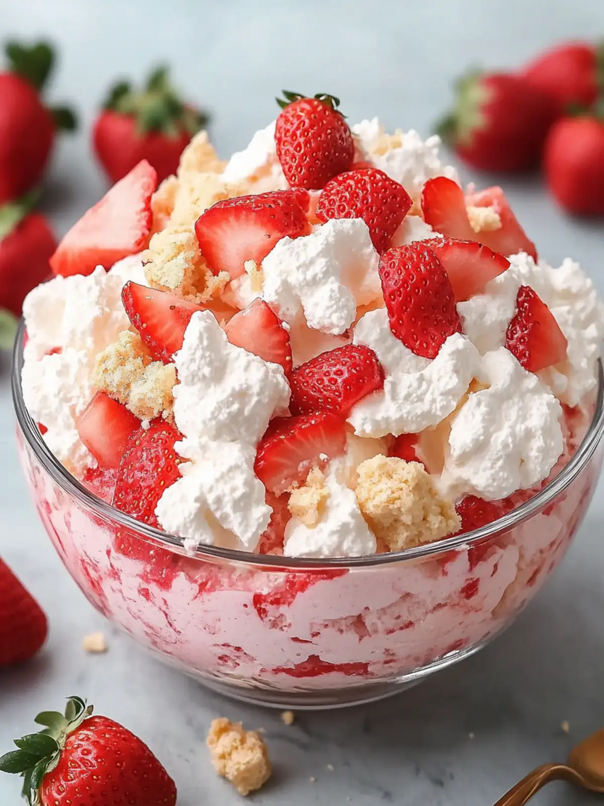 Delicious Strawberry Shortcake Fluff Salad You'll Crave Always 2 Strawberry Shortcake Fluff Salad