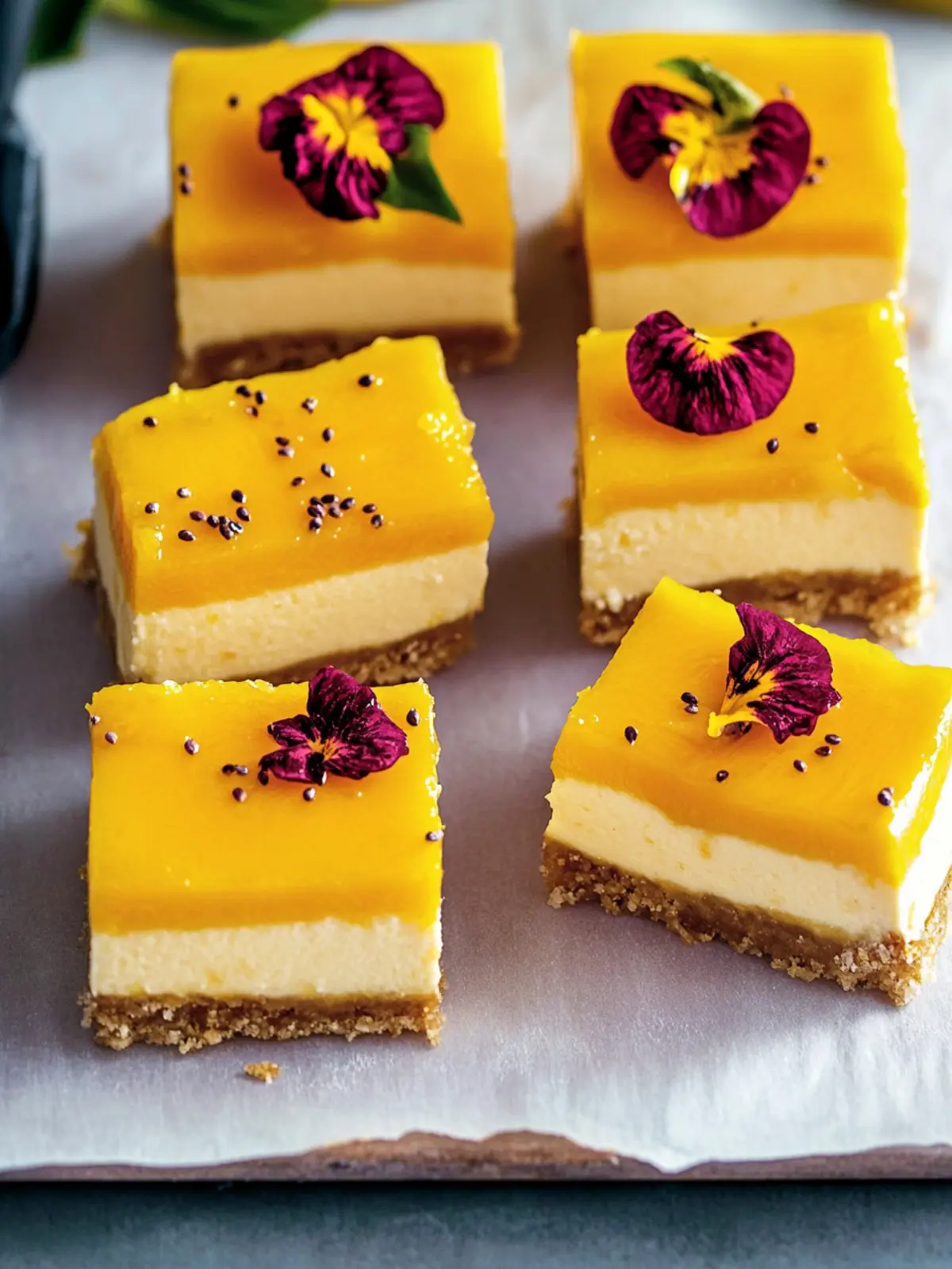 Delicious Vegan Mango Cheesecake Bars for Sweet Cravings 5 Vegan Mango Cheesecake Bars