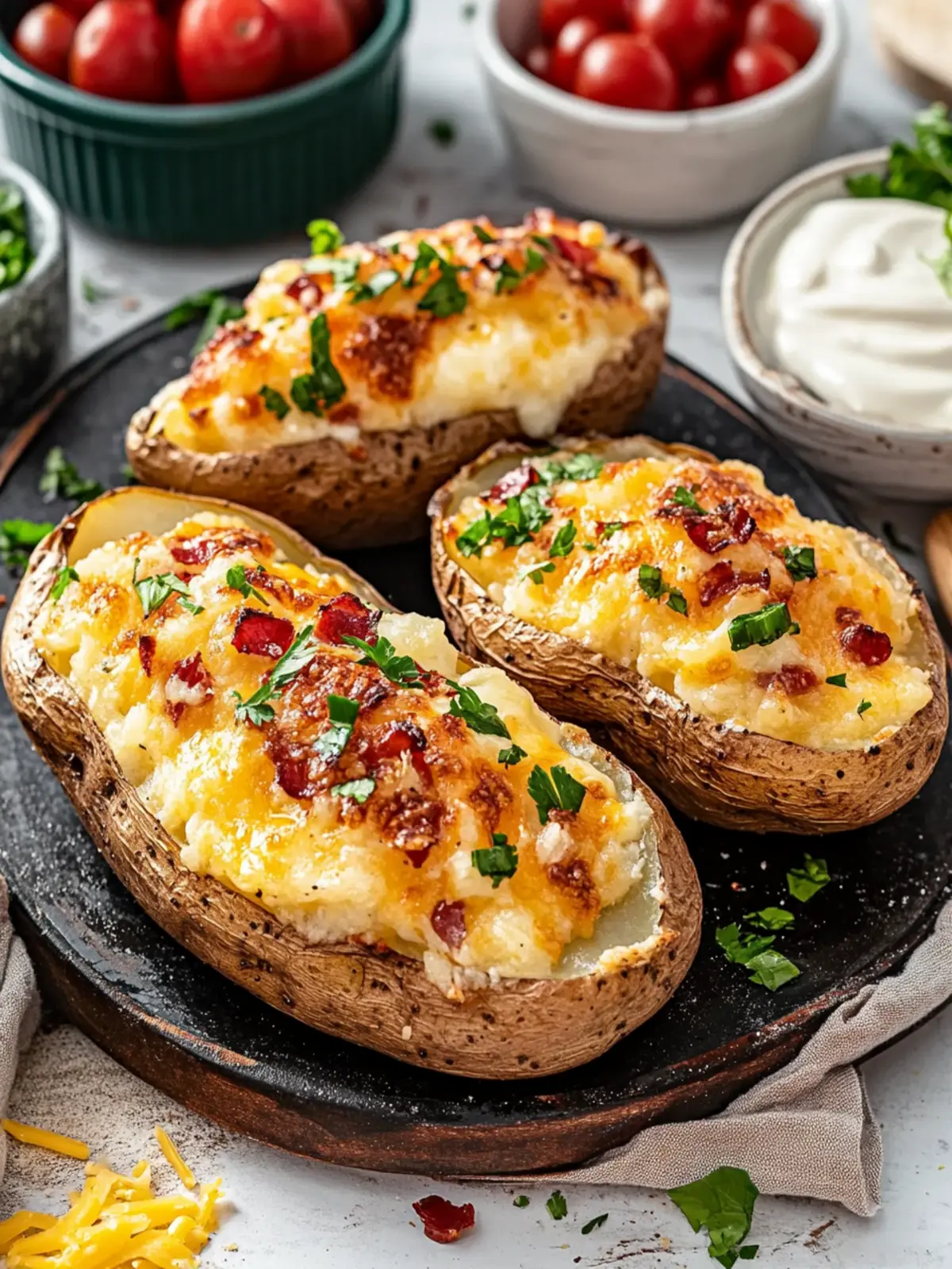 Savory Oven Baked Potatoes With Cheese And Sour Cream Surprise 5 Oven Baked Potatoes With Cheese And Sour Cream