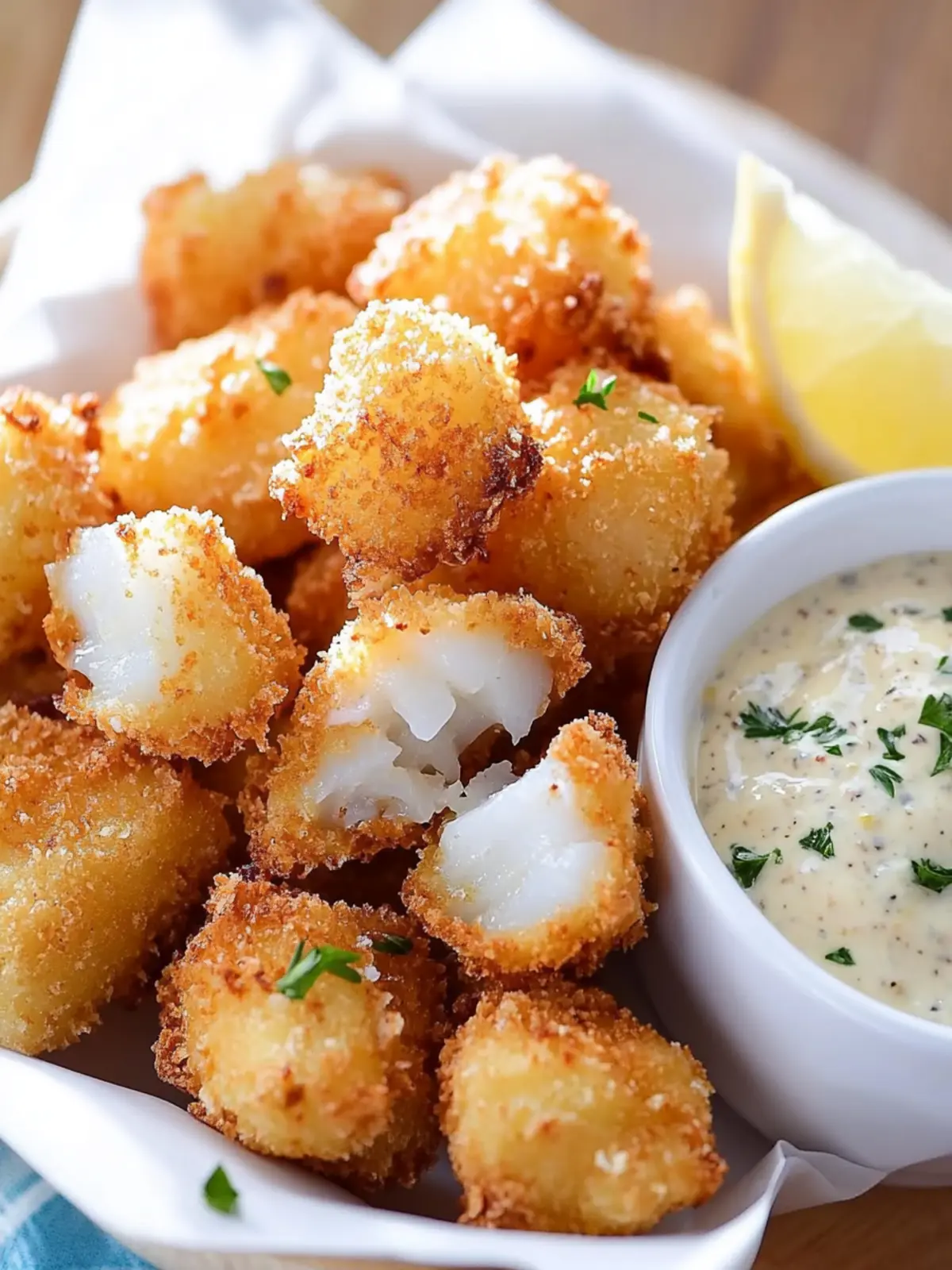 Crispy Oven-Fried Fish Bites with Tartar Sauce You’ll Love 2 Crispy Oven-Fried Fish Bites with Homemade Tartar Sauce