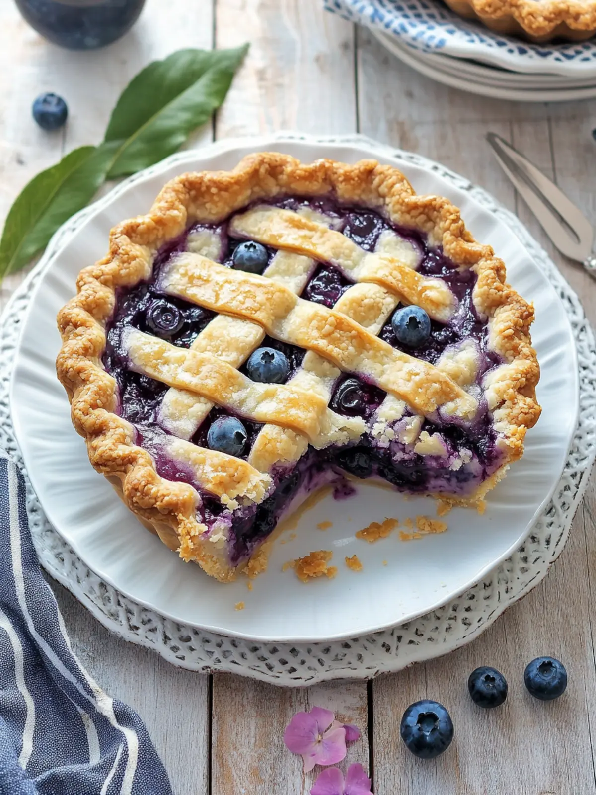 Irresistibly Creamy Blueberry Pie for Homemade Delight 5 Creamy Blueberry Pie