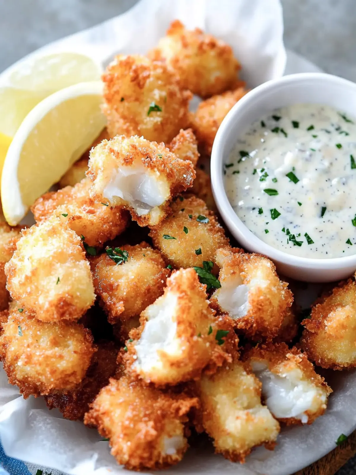 Crispy Oven-Fried Fish Bites with Tartar Sauce You’ll Love 4 Crispy Oven-Fried Fish Bites with Homemade Tartar Sauce