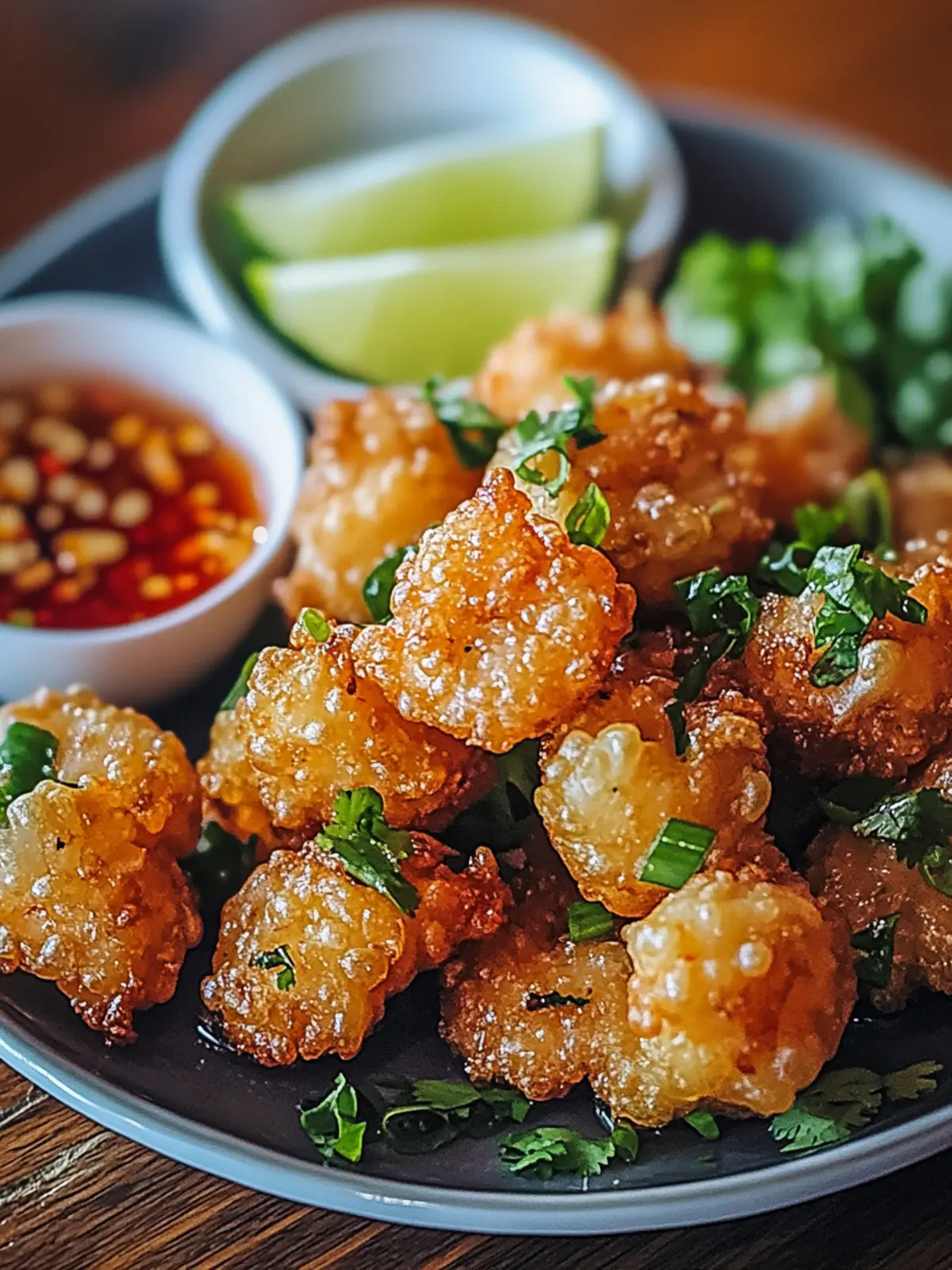 Crispy Vietnamese Style Shrimp Fritters with Zesty Dipping Sauce 2 Vietnamese Style Shrimp Fritters