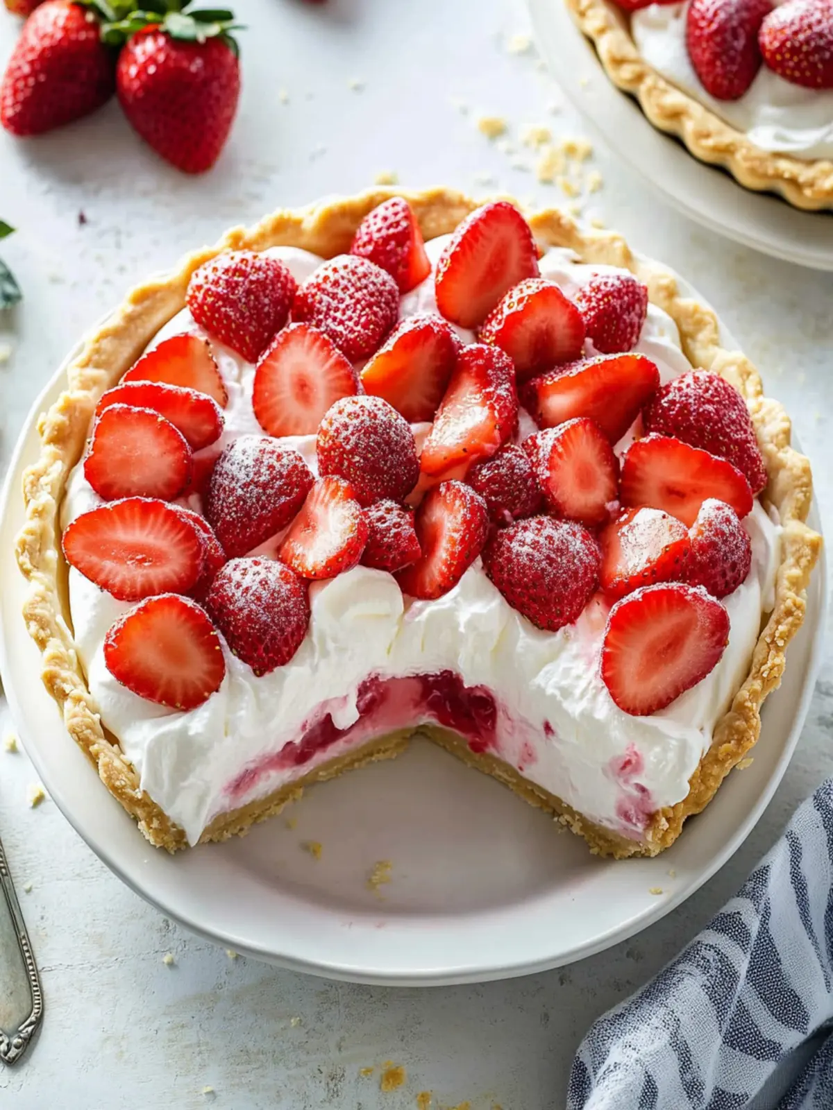 Irresistible Strawberries and Cream Pie That Dazzles! 5 Strawberries and Cream Pie