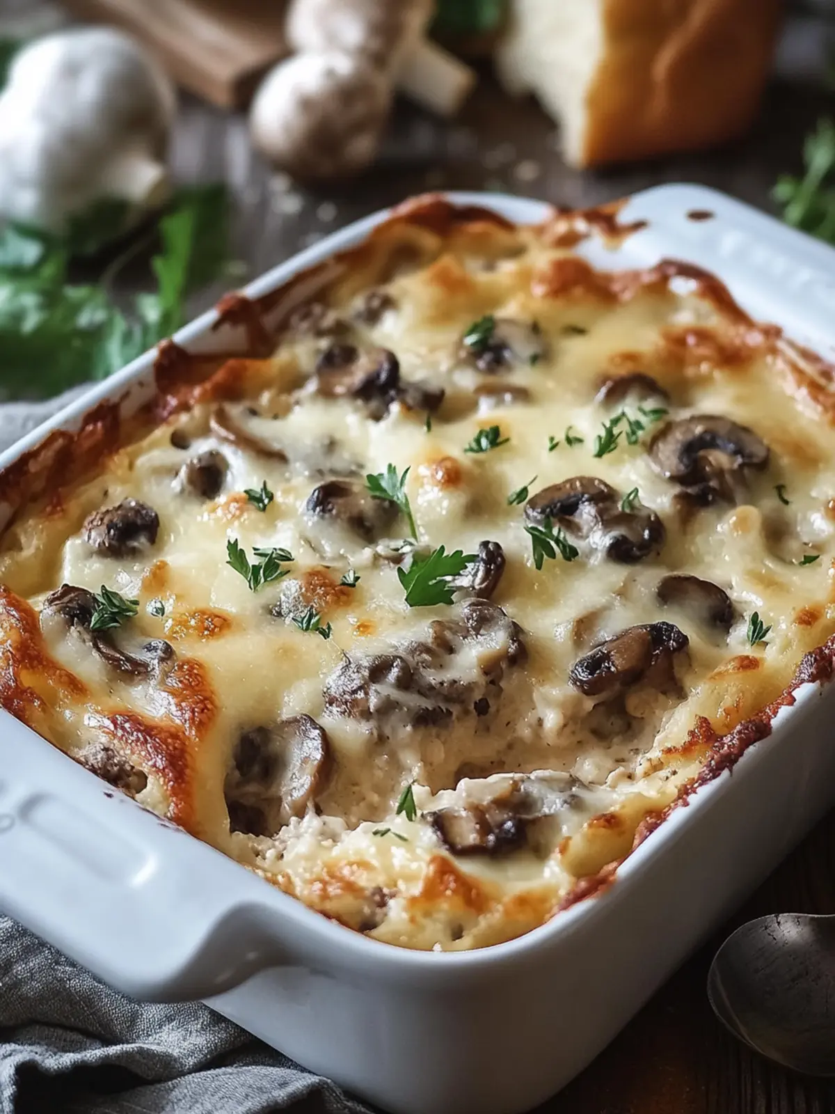 Mushroom and Swiss Burger Casserole: Comfort Food Reimagined 3 Mushroom and Swiss Burger Casserole