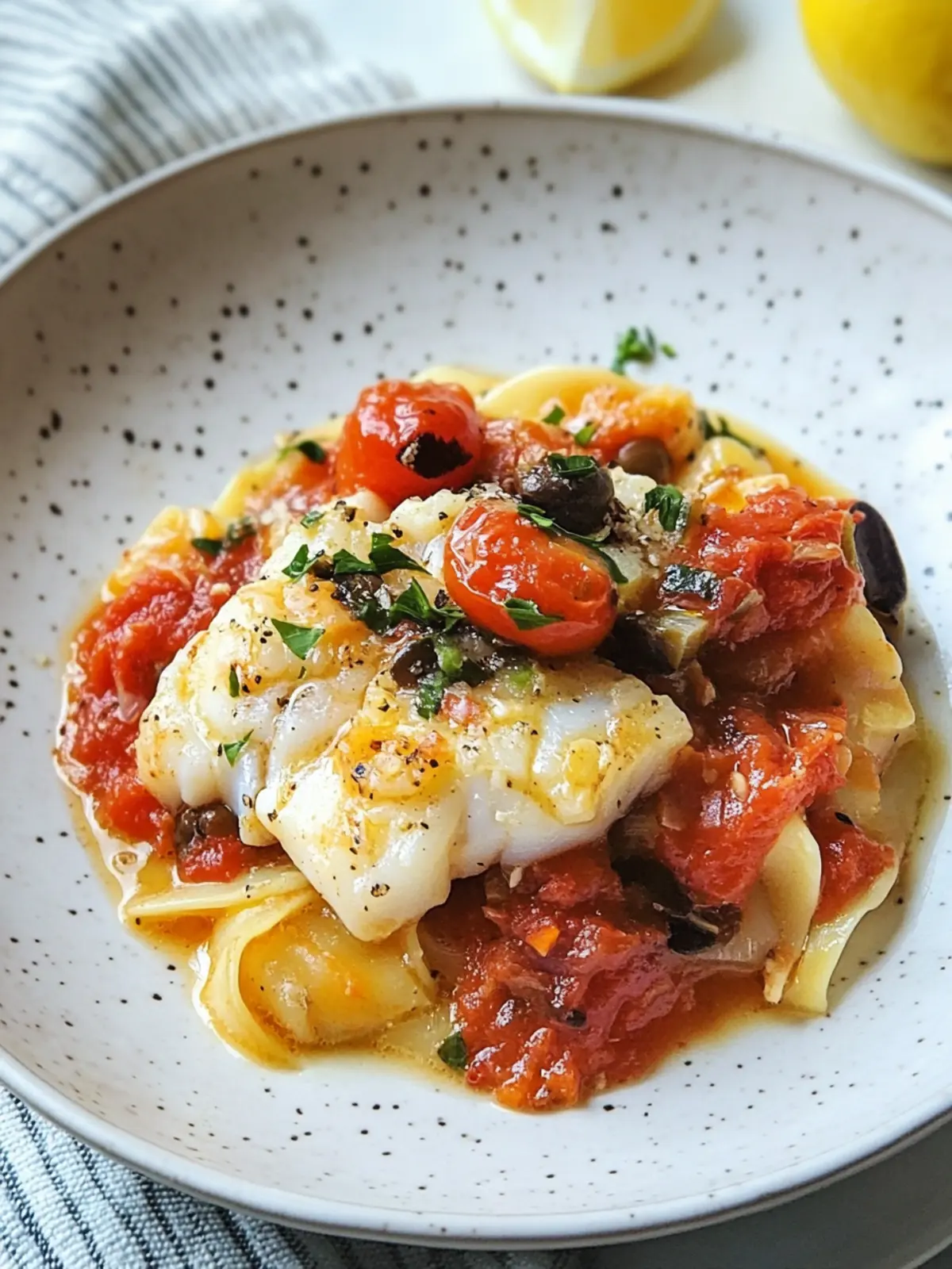 Savory Cod Livornese: A Quick, Flavor-Packed Dinner Delight 2 Cod Livornese