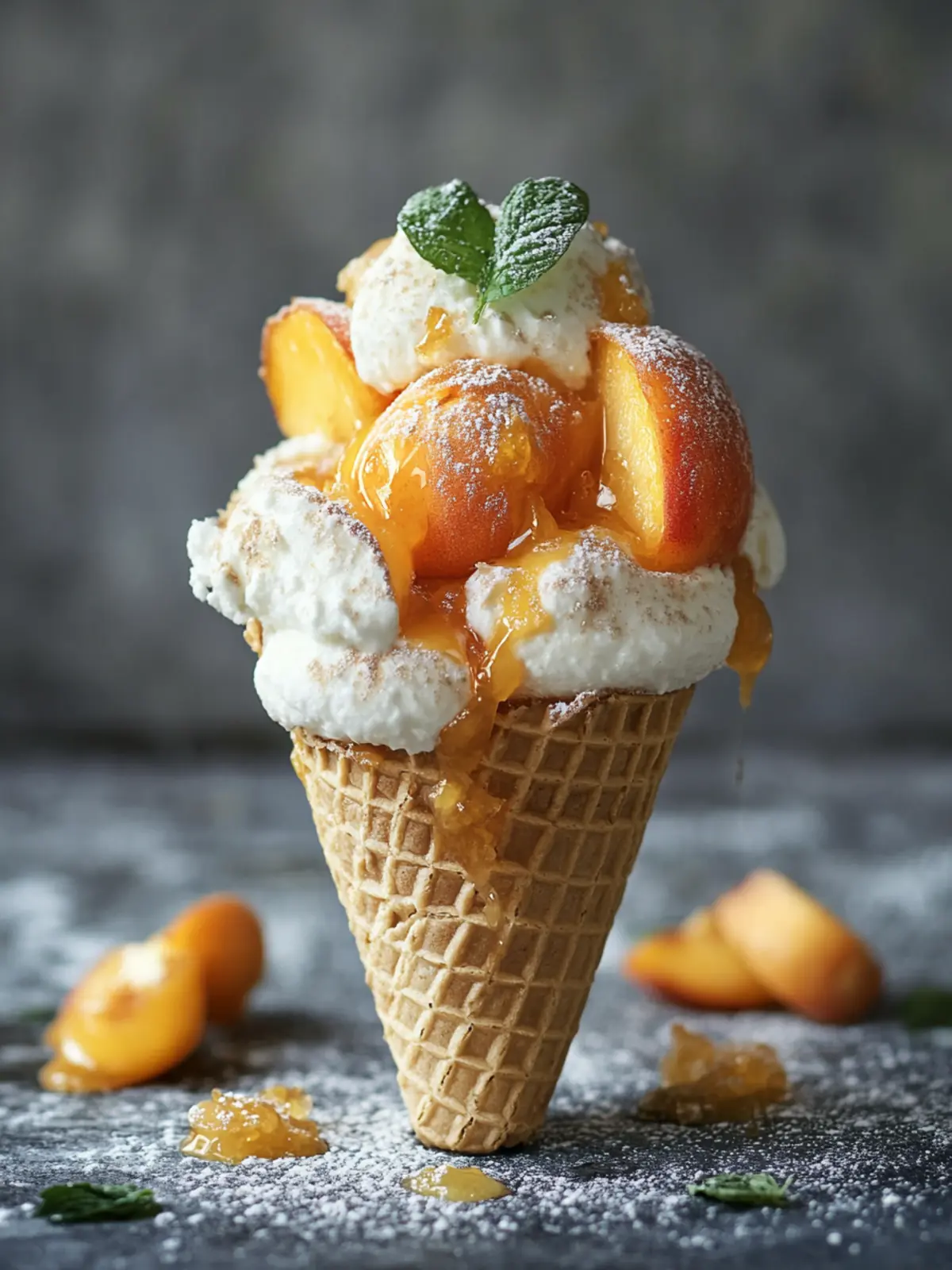 Savor Homemade Peach Cobbler in a Cone for a Sweet Twist 3 Homemade Peach Cobbler in a Cone