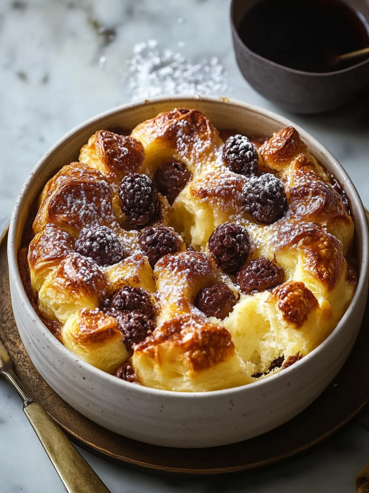 Indulge in Decadence: Chocolate Croissant Bread Pudding Delight 4 Chocolate Croissant Bread Pudding