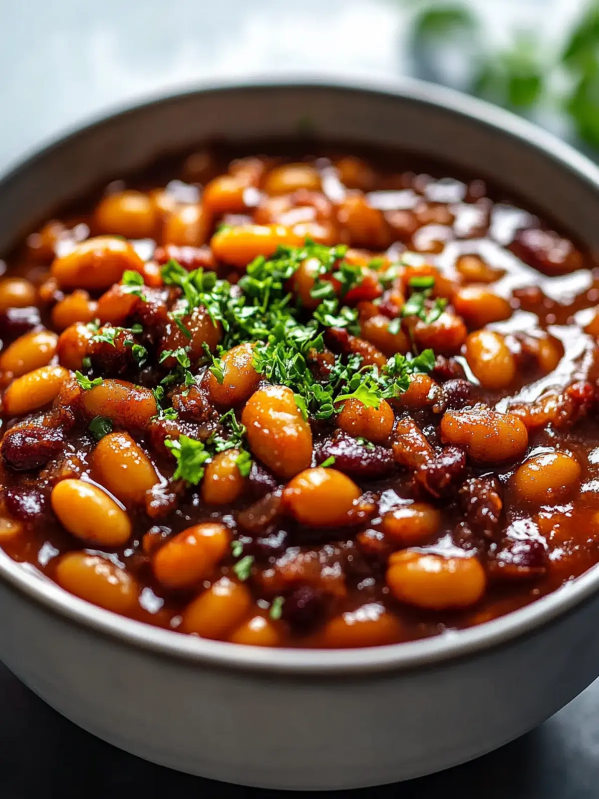 Savory BBQ Baked Beans with Crispy Beef Bacon Delight 3 Bbq Baked Beans