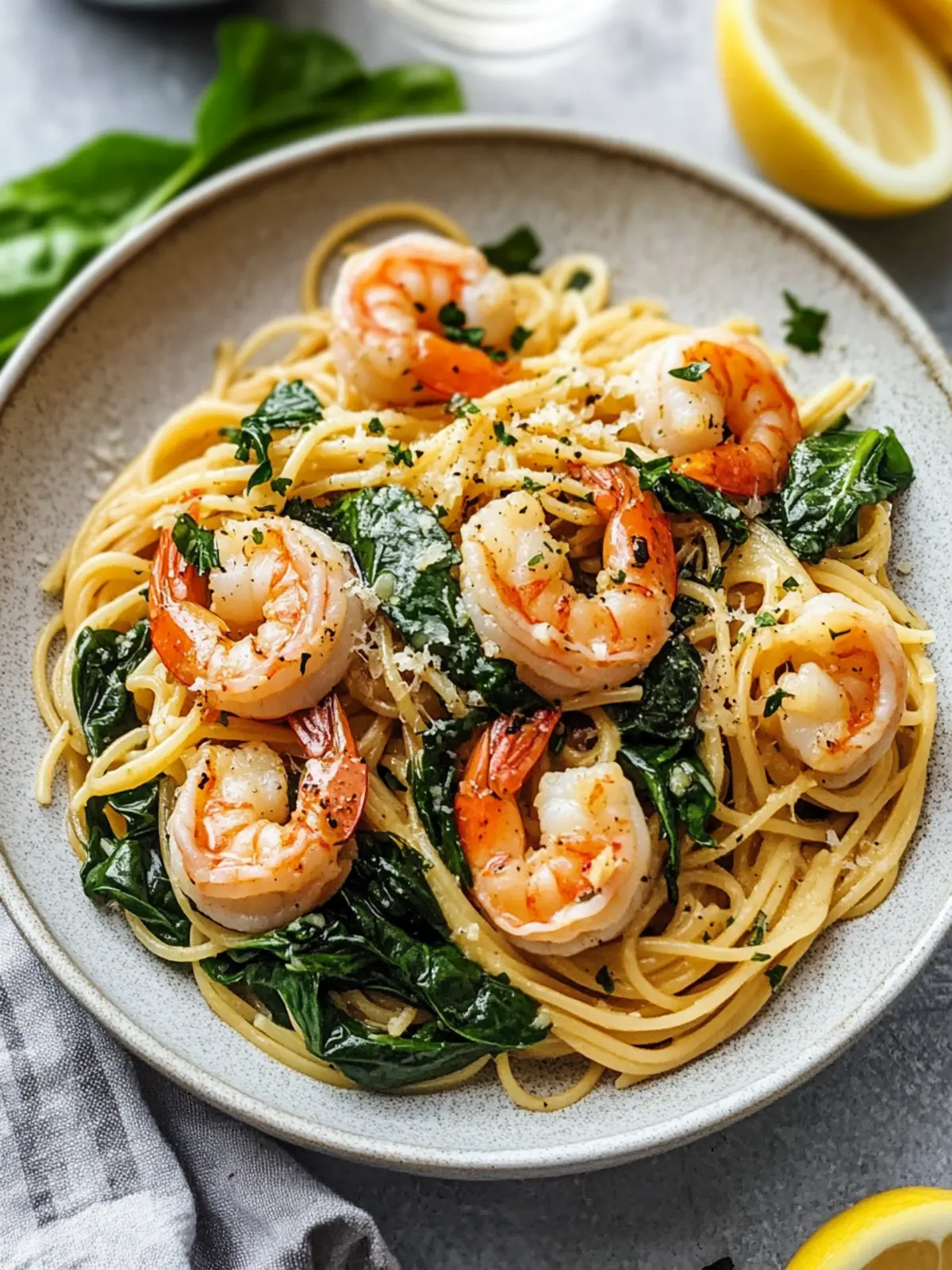 Lemon Garlic Shrimp Pasta With Spinach: A Flavorful Twist! 3 Lemon Garlic Shrimp Pasta With Spinach