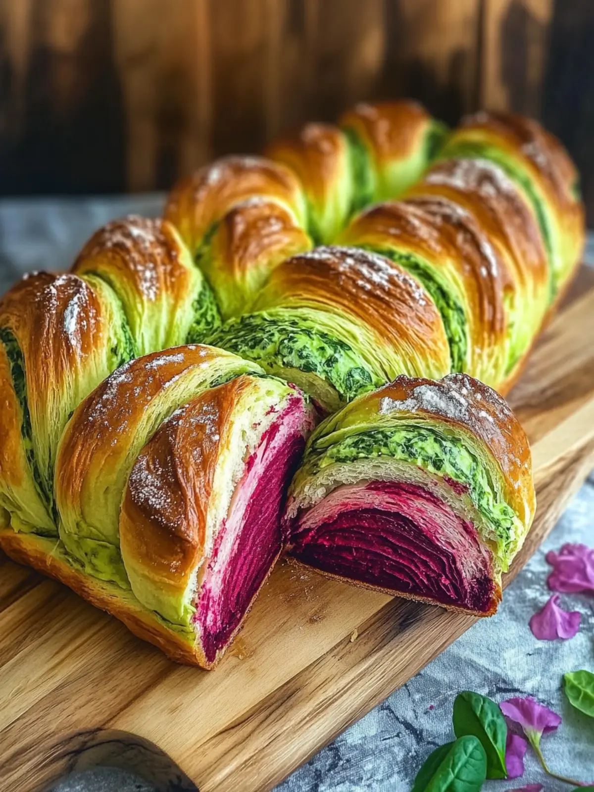 Vibrant Beetroot Spinach Bread Braid for Heartfelt Meals 3 Beetroot Spinach Bread Braid