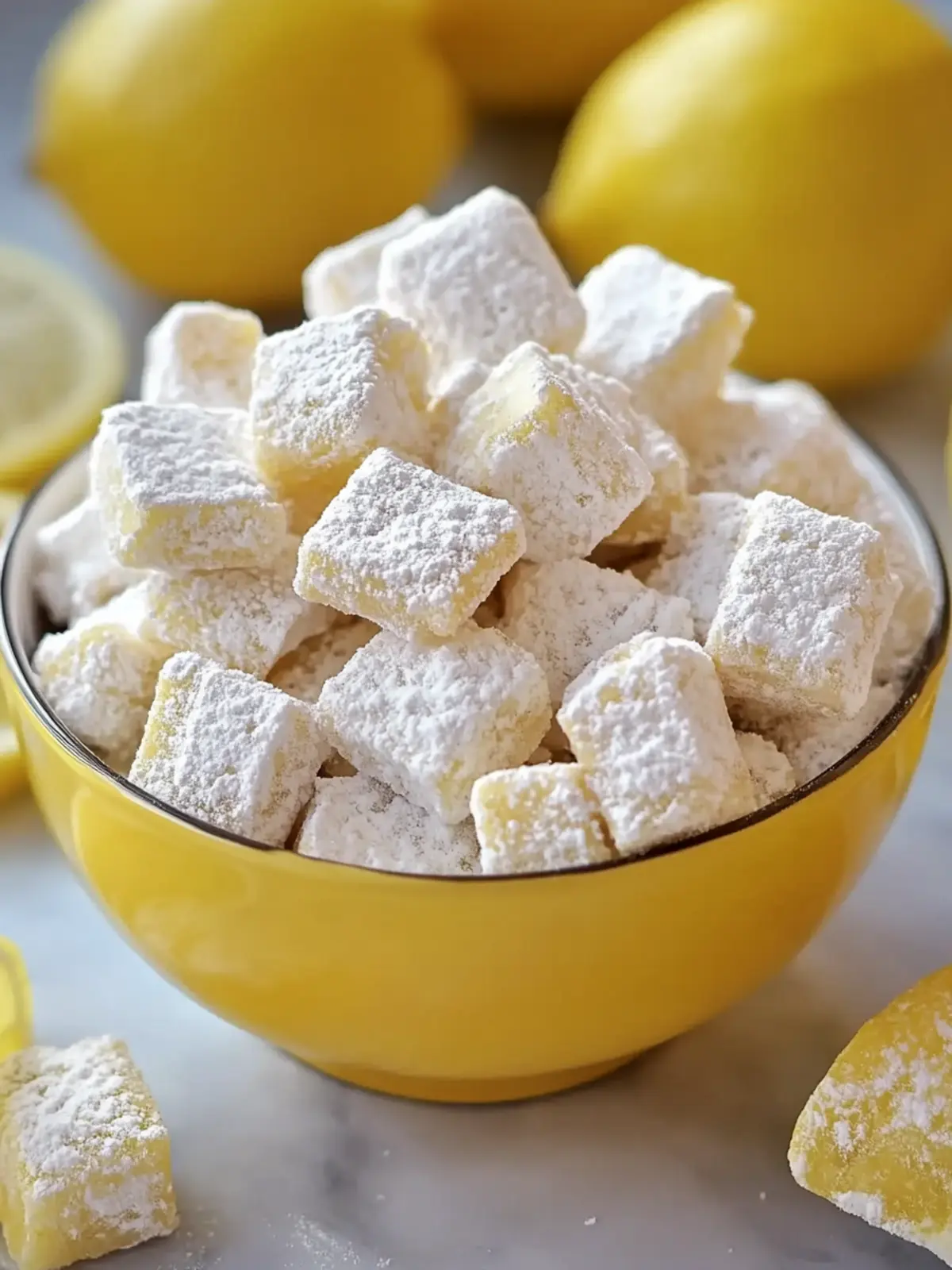 Zesty Lemonade Puppy Chow Snack Perfect for Sweet Cravings 2 Lemonade Puppy Chow Snack