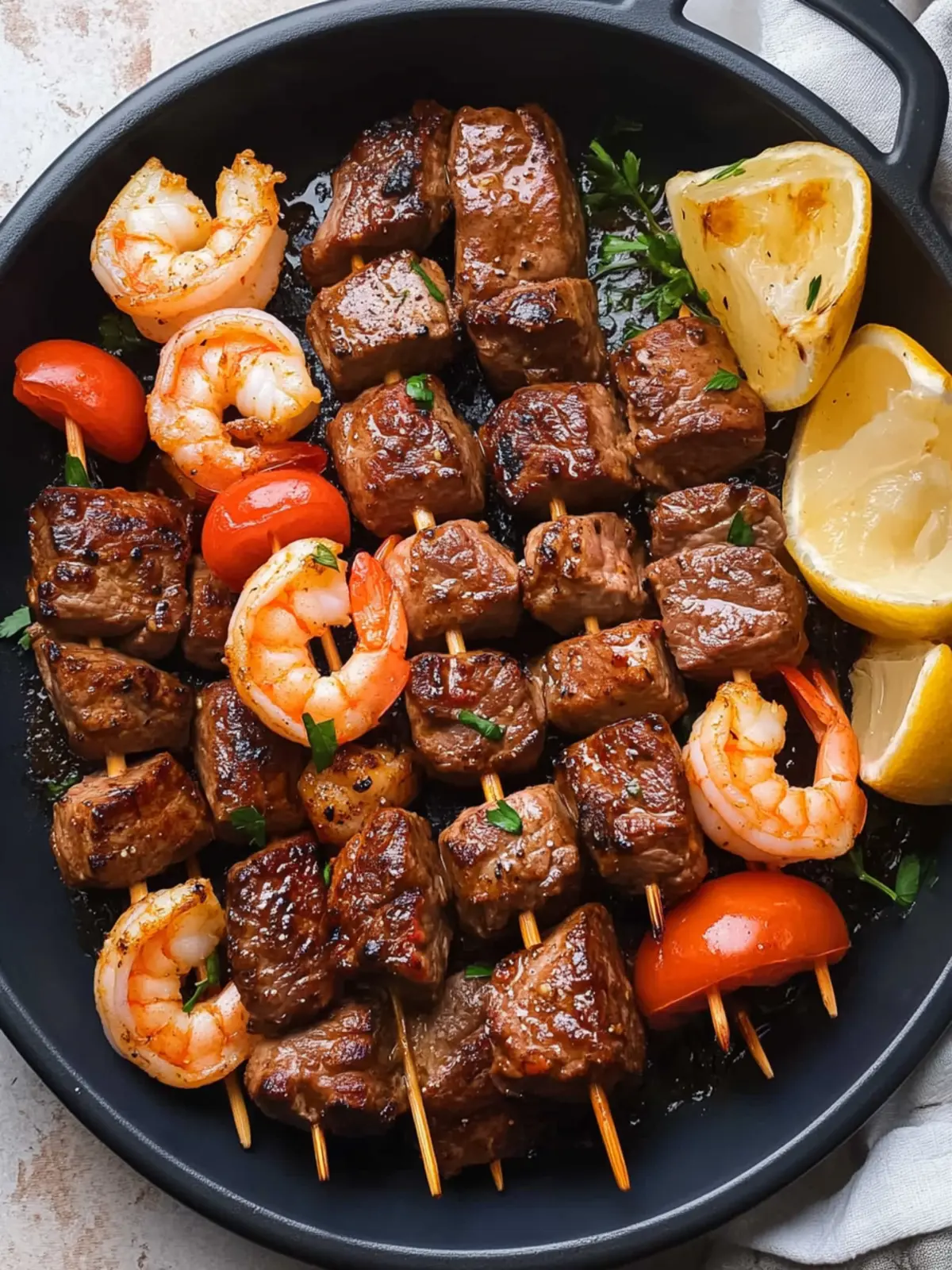 Irresistible Steak And Shrimp Kabobs Made Quick In Air Fryer 3 Steak And Shrimp Kabobs