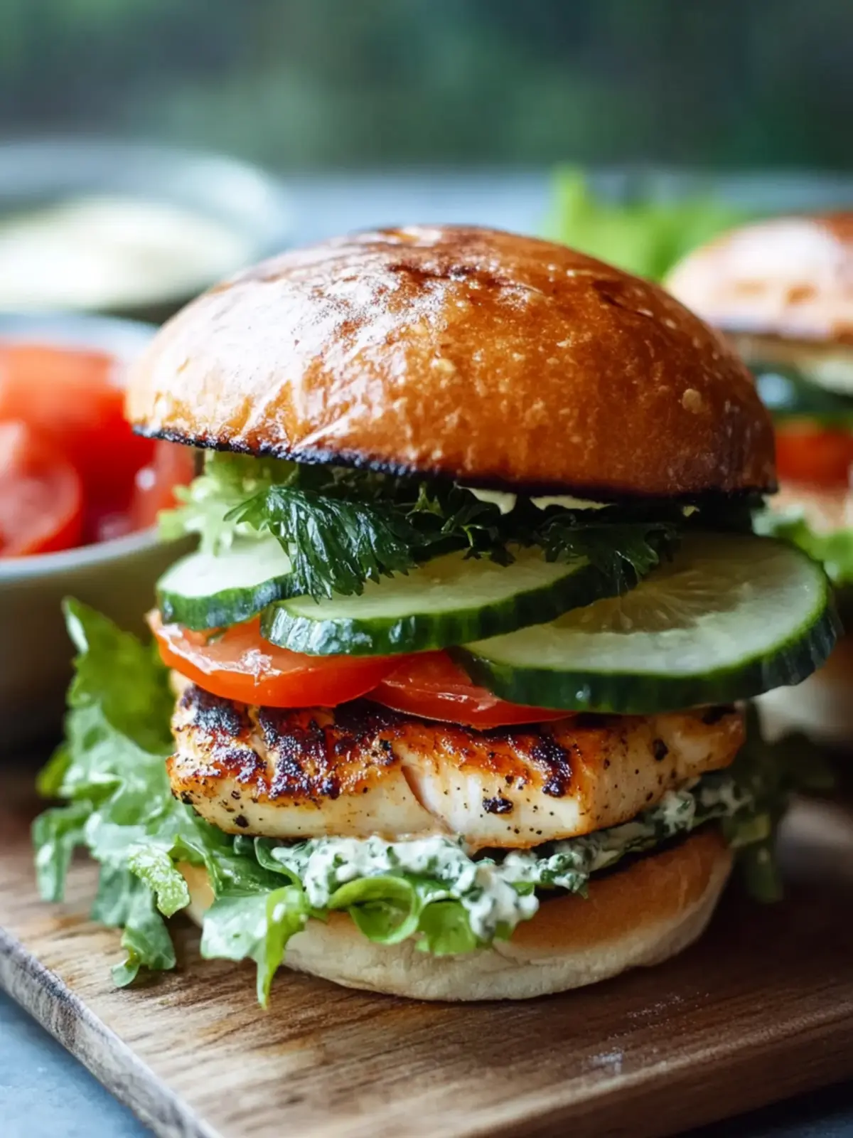 Savor the Flavor: BBQ Barramundi Burger with Grilled Cos 2 BBQ Barramundi Burger with Grilled Cos