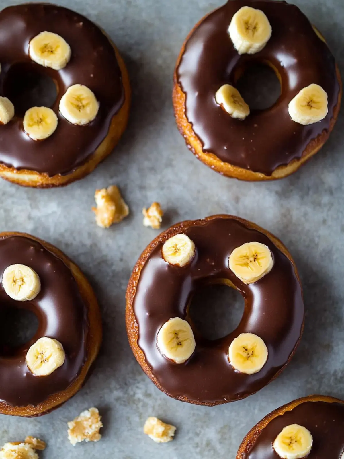 Irresistible Banana Doughnuts with Chocolate Glaze Recipe 5 Banana Doughnuts with Chocolate Glaze