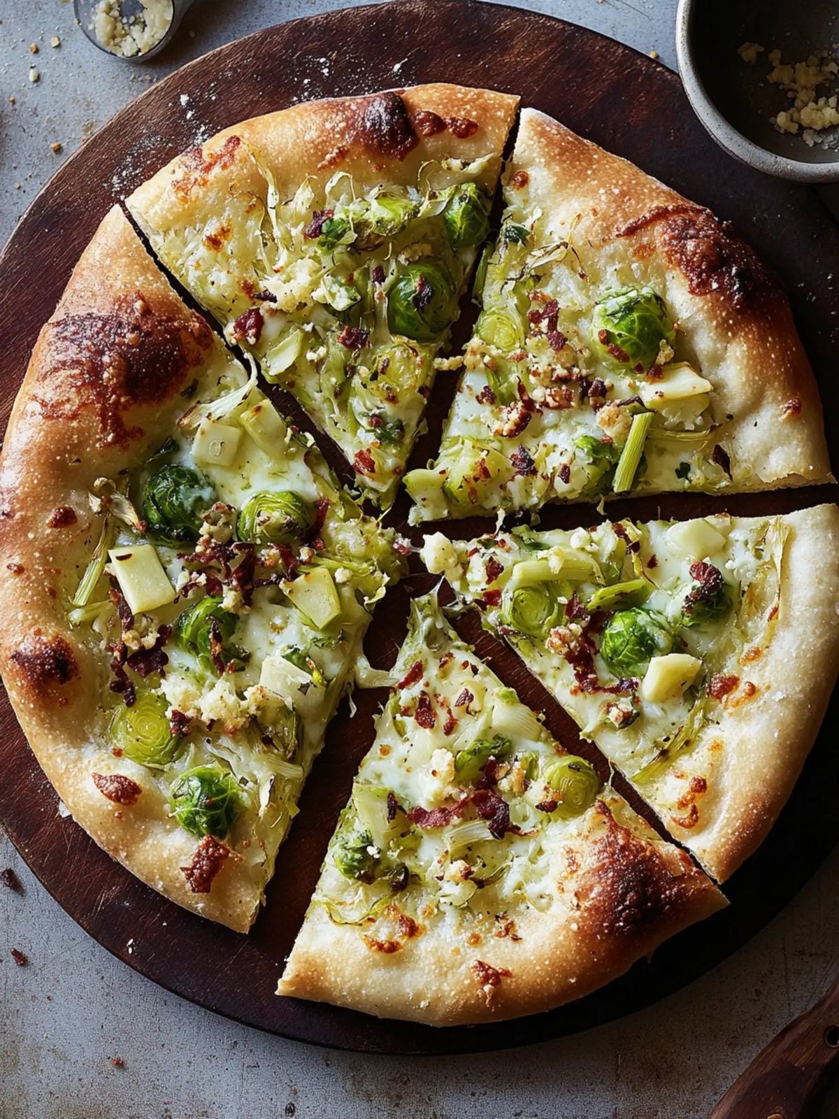 Brussels Sprout, Leek and Gouda Pizza: A Flavorful Twist 5 Brussels Sprout, Leek and Gouda Pizza
