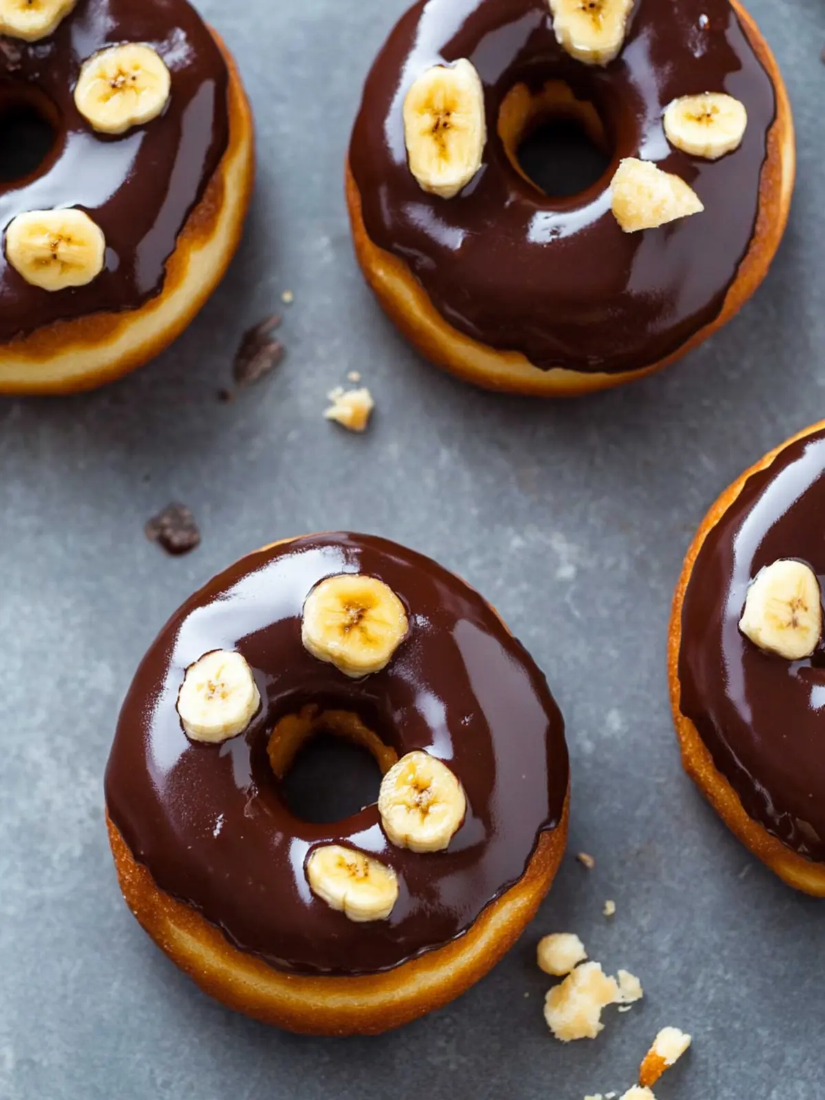 Irresistible Banana Doughnuts with Chocolate Glaze Recipe 3 Banana Doughnuts with Chocolate Glaze