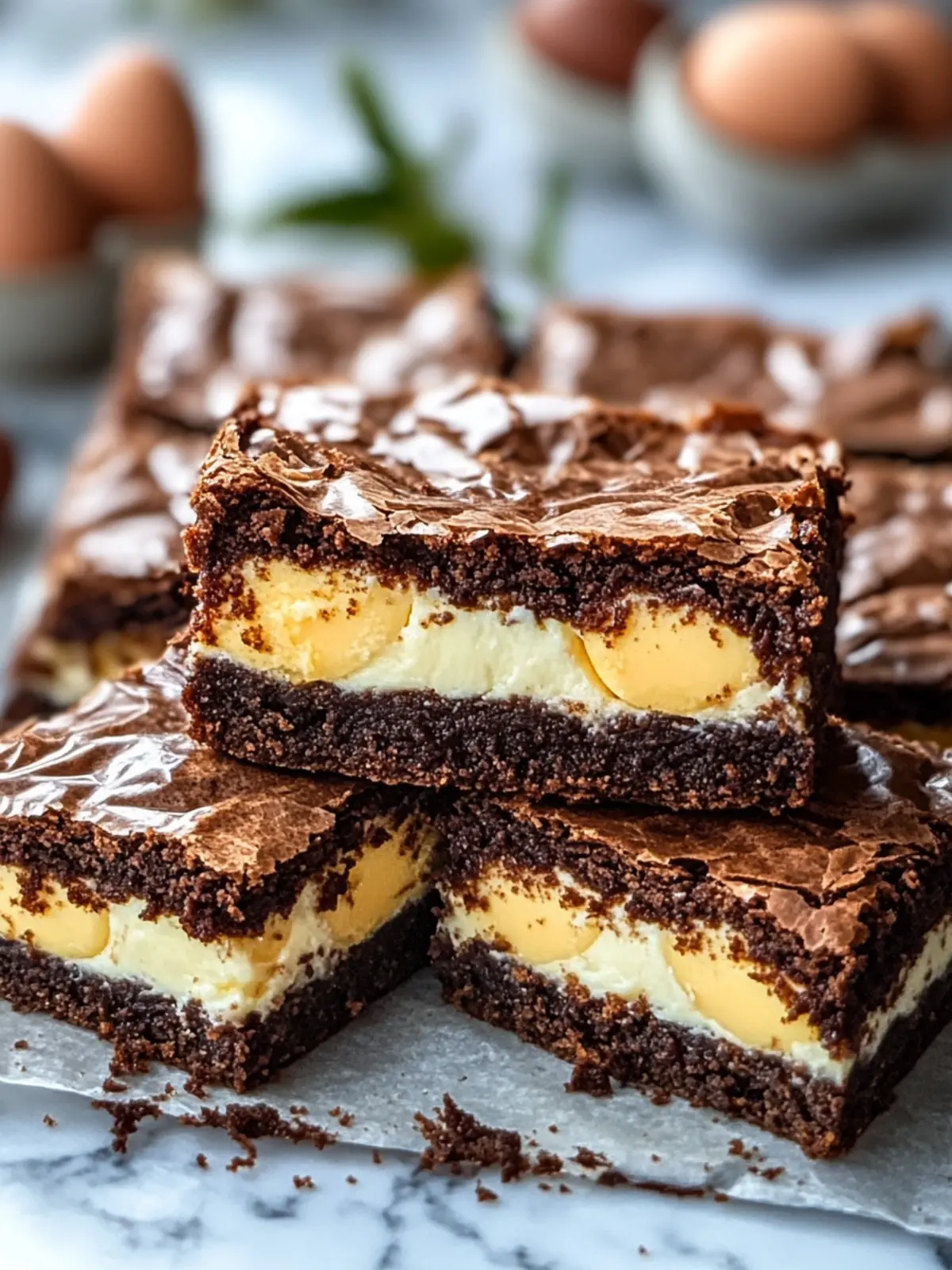 Indulge in Decadent Creme Egg Brownies That Wow 4 Creme Egg Brownies
