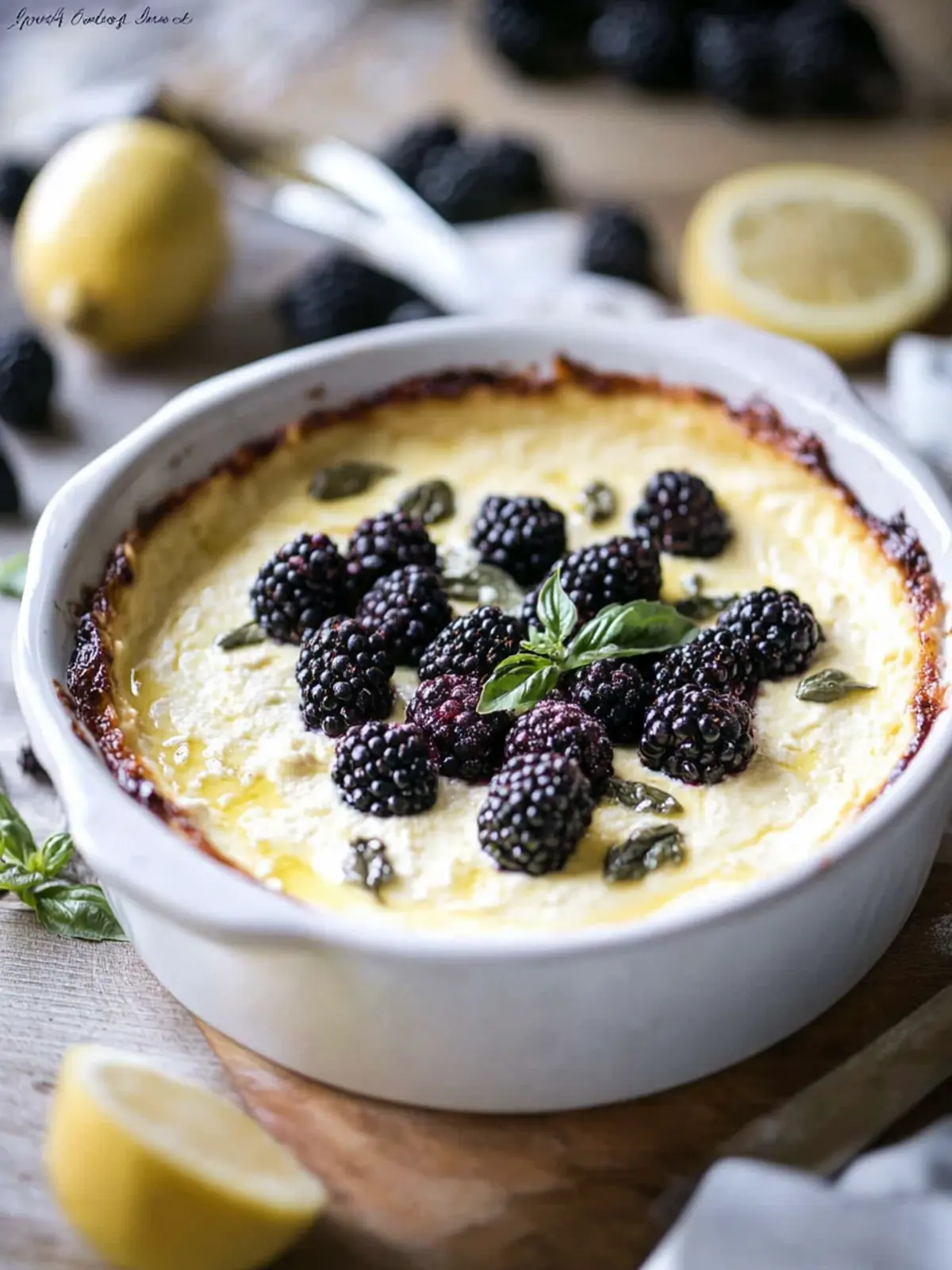 Savory Baked Lemon Ricotta Dip with Blackberries Delight 5 Baked Lemon Ricotta Dip with Blackberries