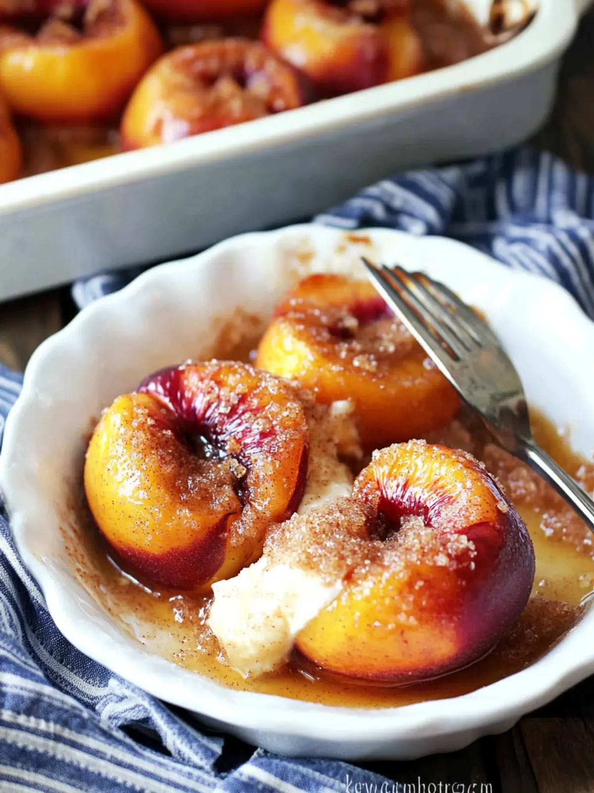Sweet Cinnamon Sugar Baked Peaches: The Perfect Summer Treat 2 Cinnamon Sugar Baked Peaches