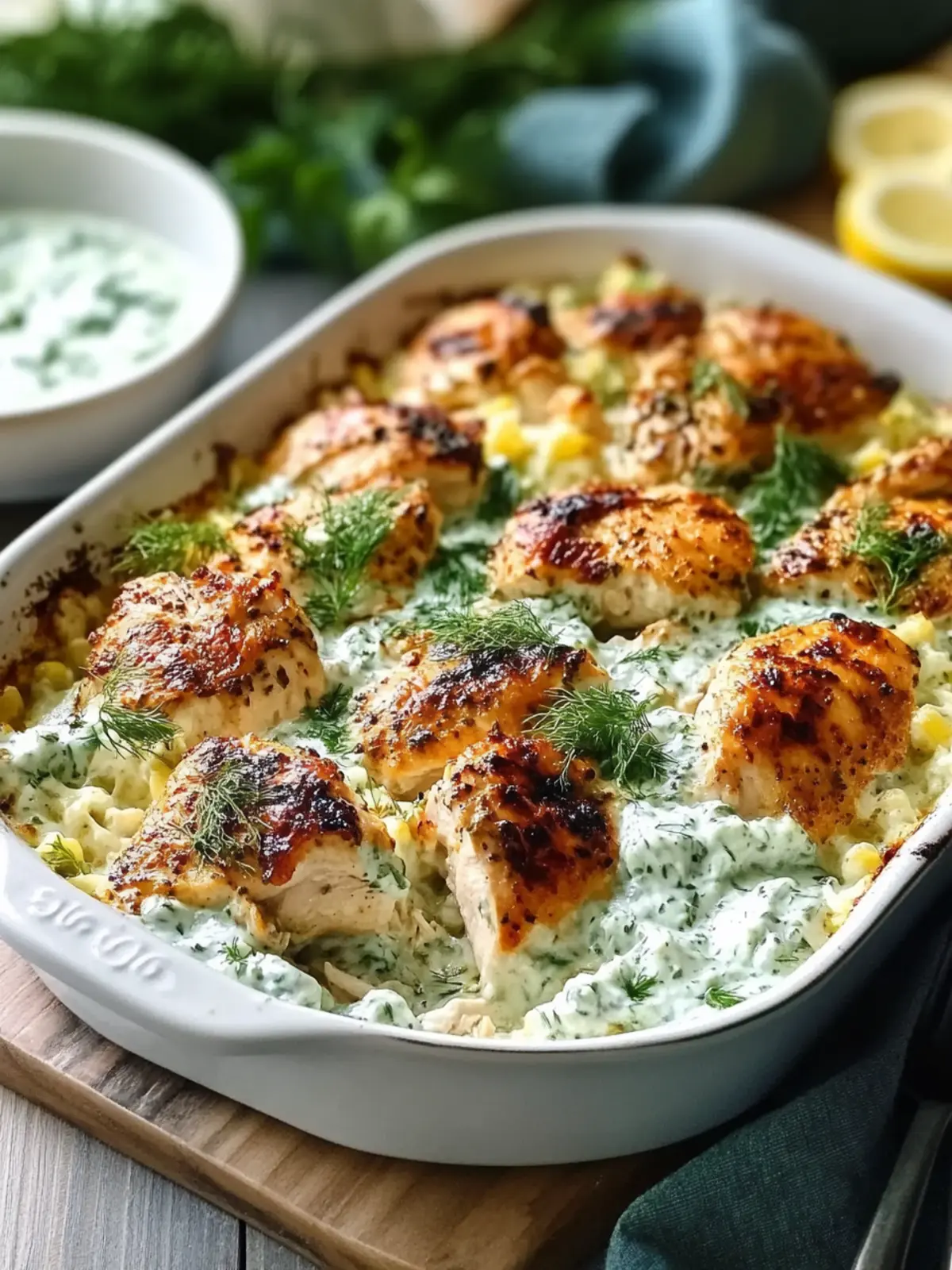 Delicious Dump-and-Bake Chicken Tzatziki Casserole Magic 4 Dump-and-Bake Chicken Tzatziki Casserole