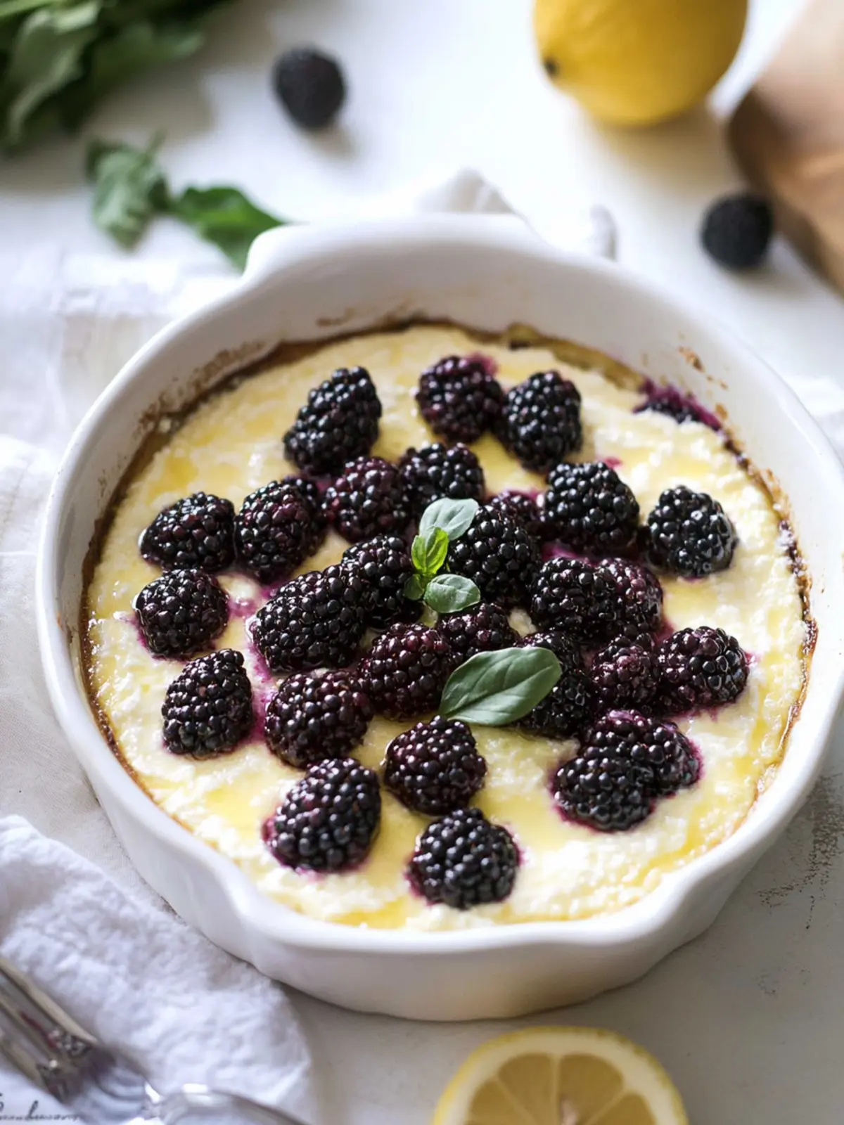 Savory Baked Lemon Ricotta Dip with Blackberries Delight 4 Baked Lemon Ricotta Dip with Blackberries