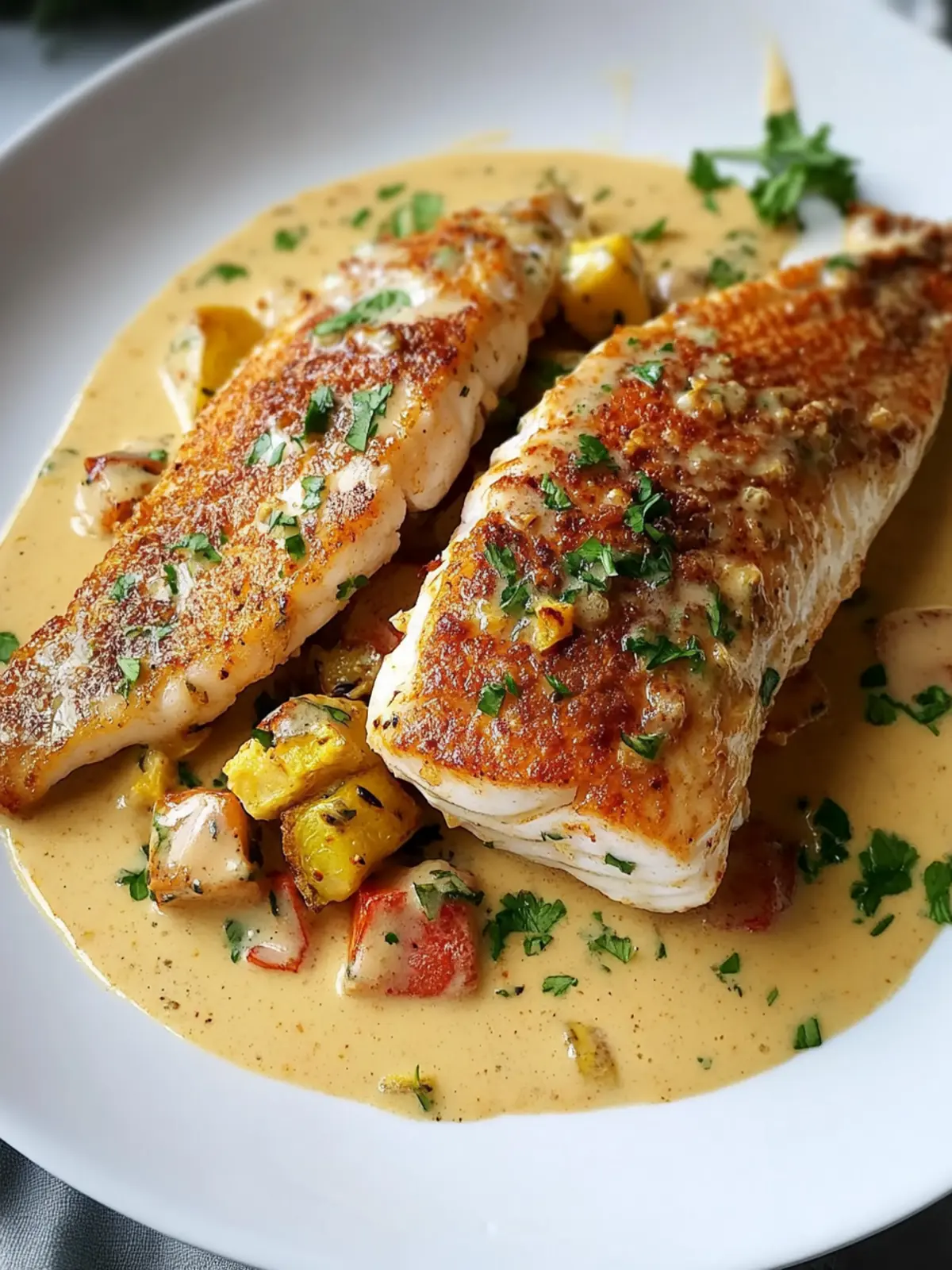 Savor Red Snapper with Creamy Creole Sauce in 30 Minutes 2 Red Snapper with Creamy Creole Sauce