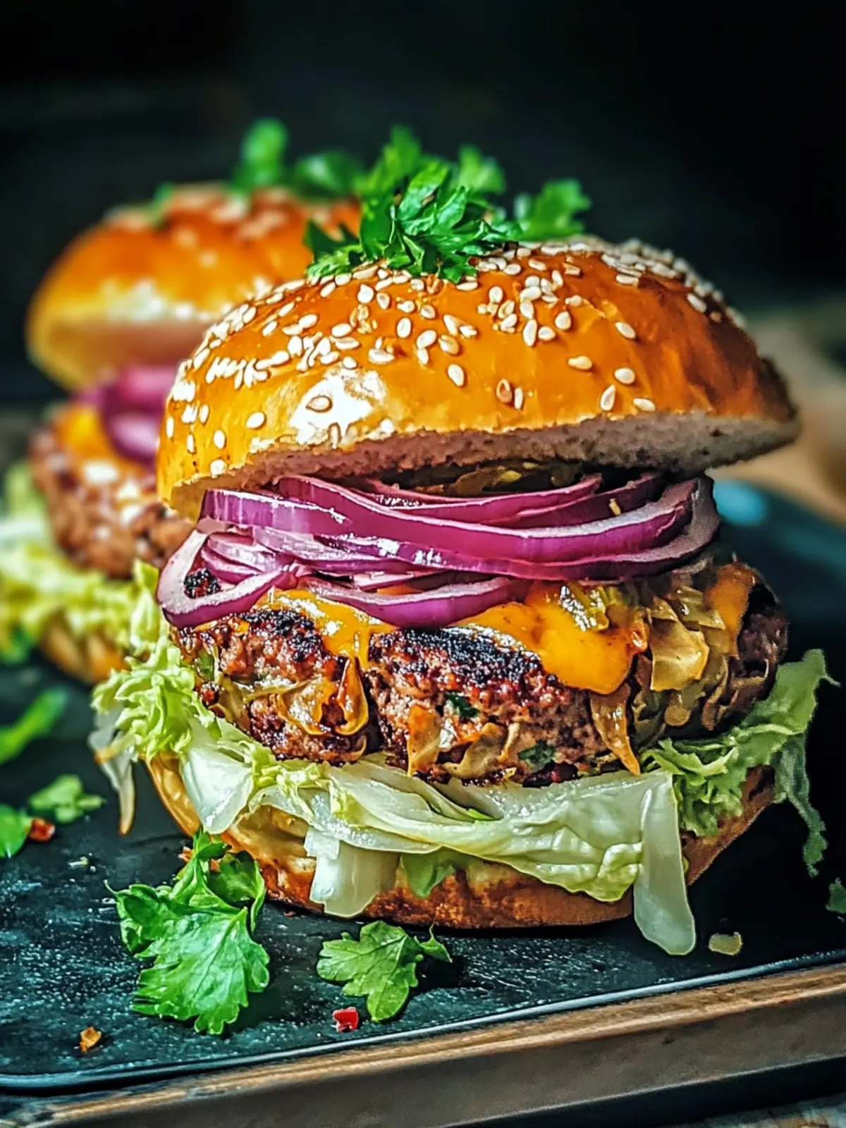 Savory Oven Baked Cabbage Burger for a Fun Twist on Dinner 3 Oven Baked Cabbage Burger
