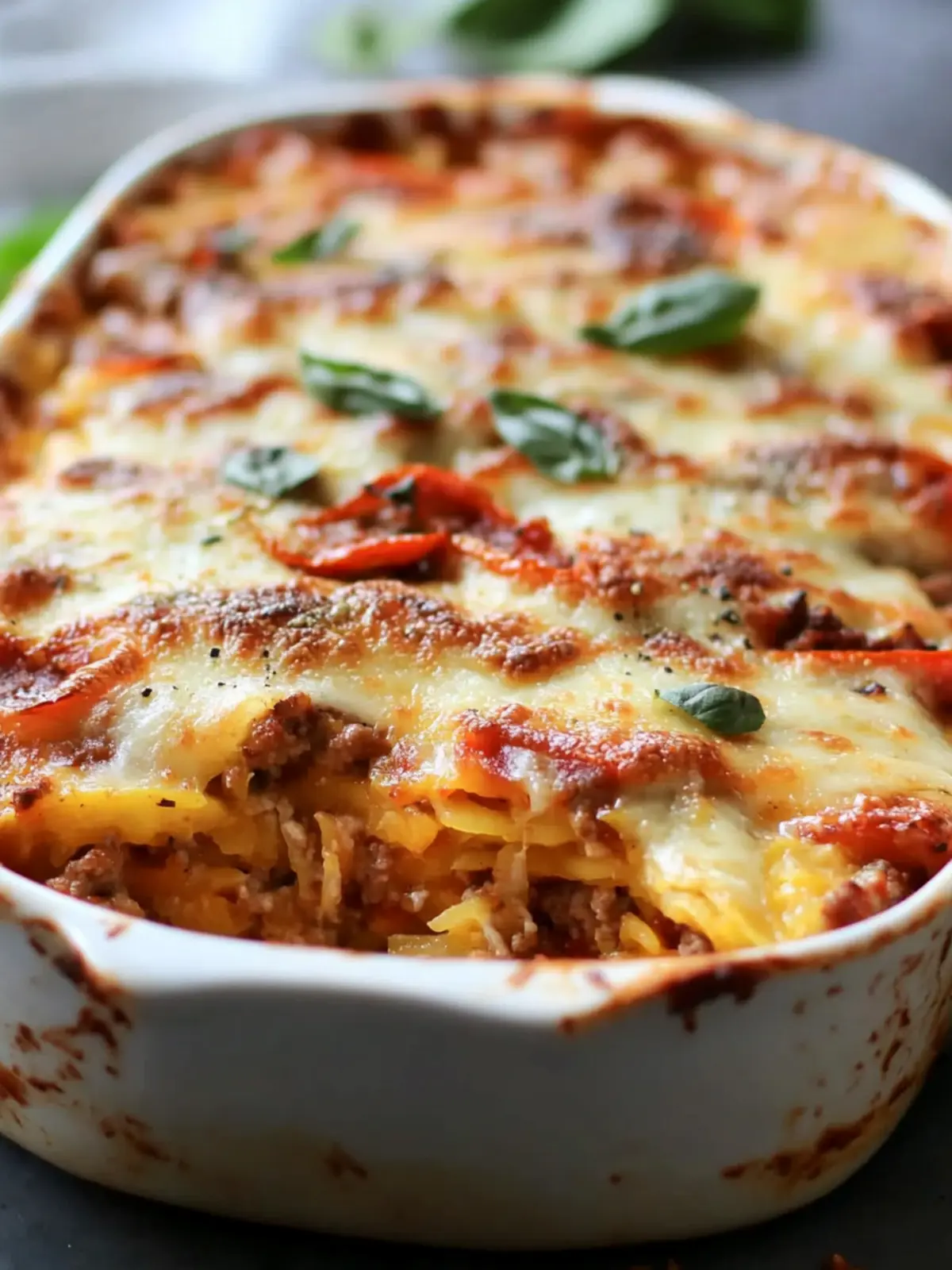 Savor the Flavor: Sausage and Peppers Spaghetti Squash Casserole 5 Sausage and Peppers Spaghetti Squash Casserole