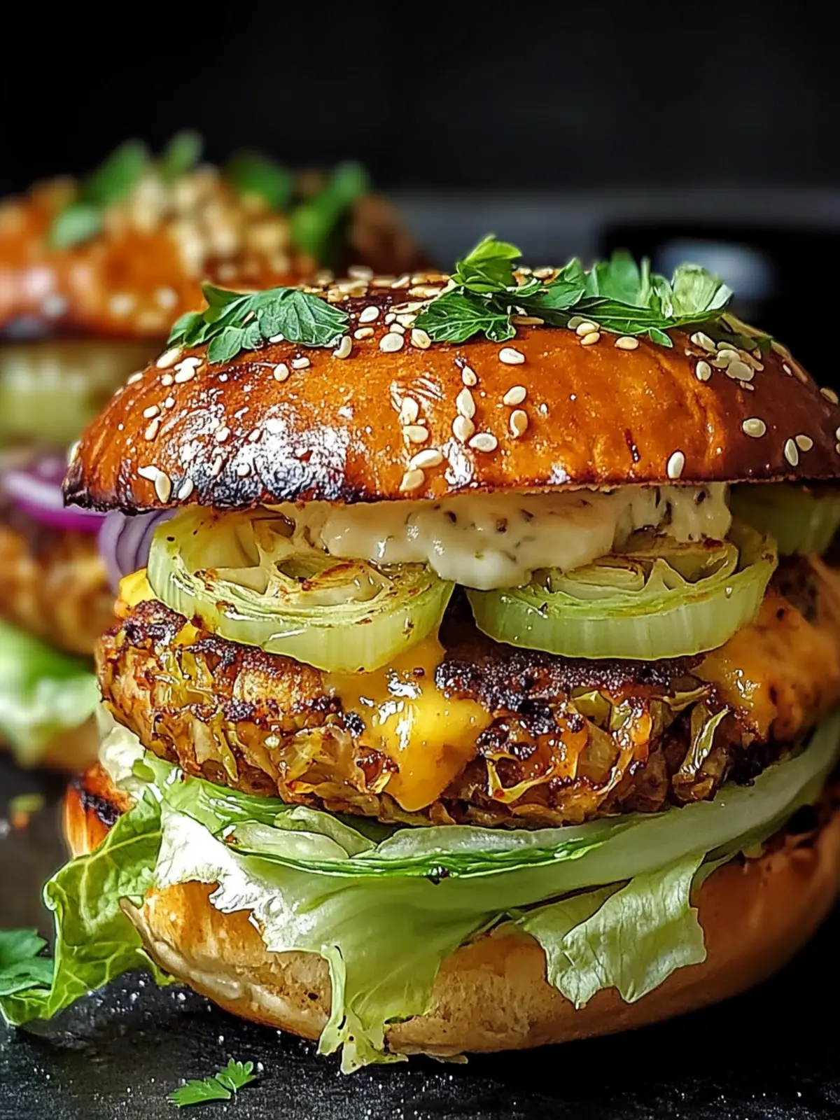 Savory Oven Baked Cabbage Burger for a Fun Twist on Dinner 2 Oven Baked Cabbage Burger