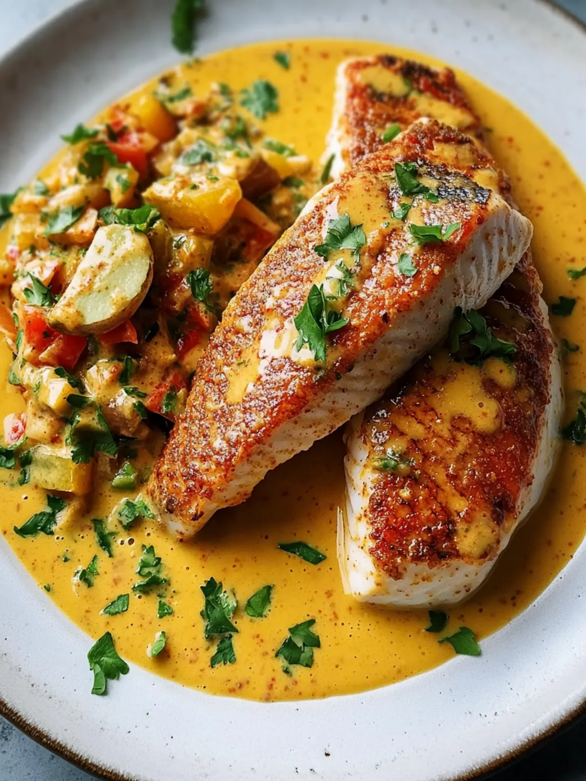 Savor Red Snapper with Creamy Creole Sauce in 30 Minutes 5 Red Snapper with Creamy Creole Sauce