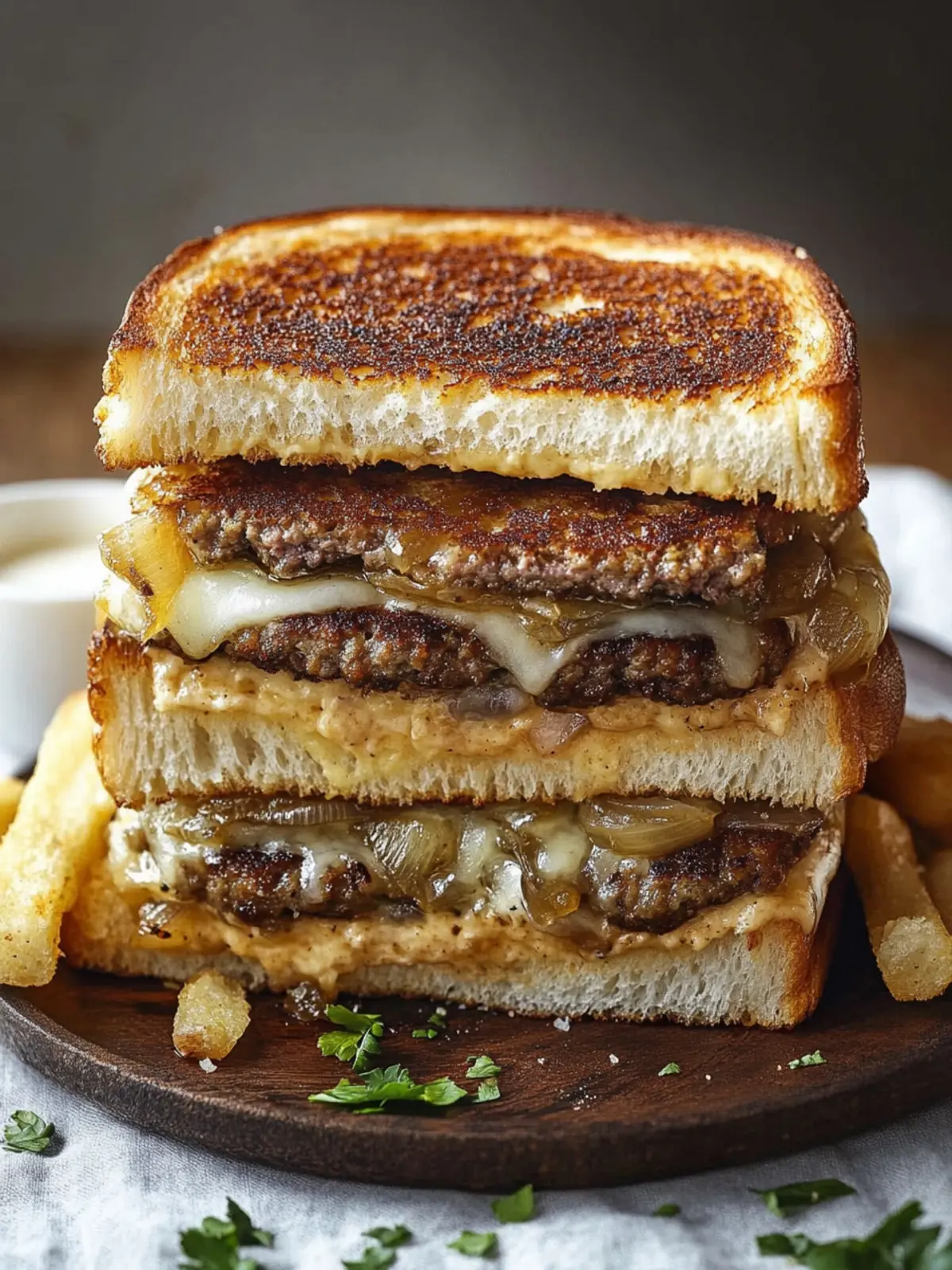Double Decker French Onion Patty Melt That Steals Hearts 2 Double Decker French Onion Patty Melt