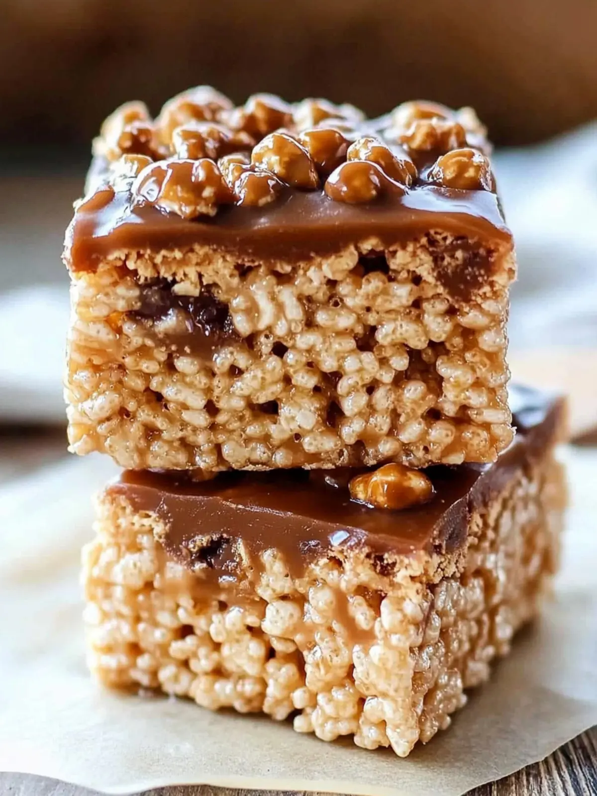 Indulge in Caramel Turtle Rice Krispies Treats Today 4 Caramel Turtle Rice Krispies Treats