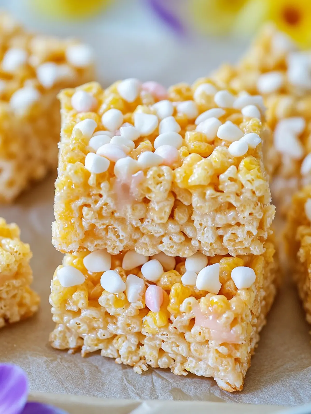 Tropical Hawaiian Rice Krispie Treats with Mango Glaze 2 Hawaiian Rice Krispie Treats
