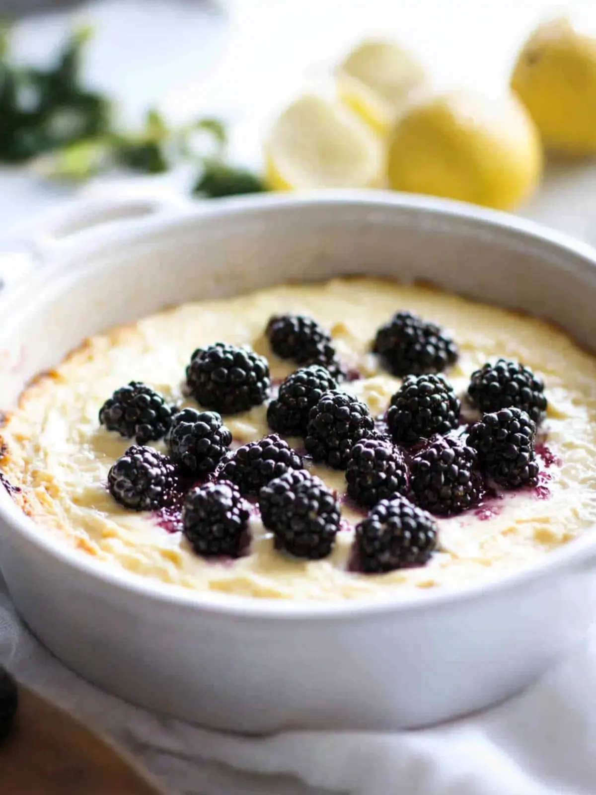Savory Baked Lemon Ricotta Dip with Blackberries Delight 2 Baked Lemon Ricotta Dip with Blackberries