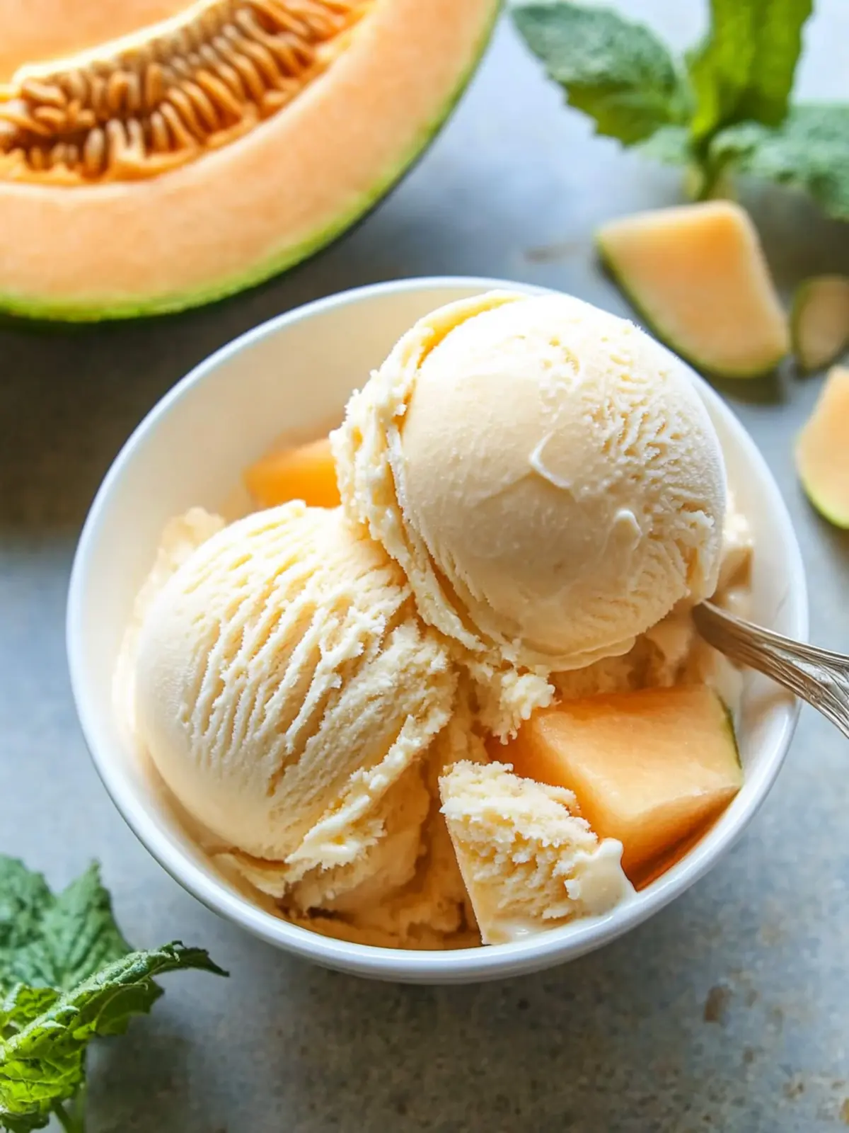 Delightful Cantaloupe Sea Salt Ice Cream for Summer Bliss 4 Cantaloupe Sea Salt Ice Cream