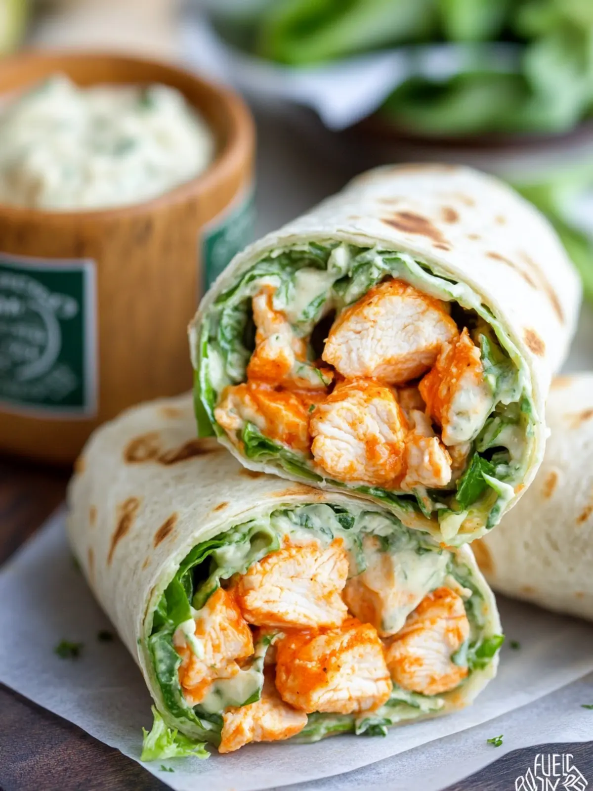 Buffalo Chicken Caesar Salad Wraps You’ll Crave at Home 3 Buffalo Chicken Caesar Salad Wraps