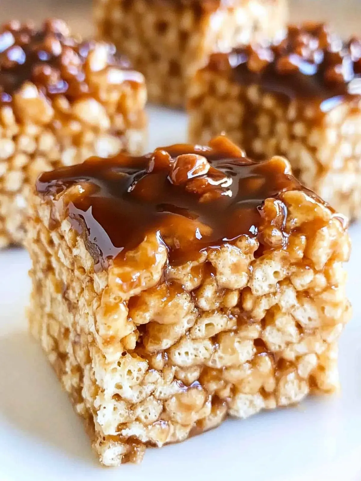 Indulge in Caramel Turtle Rice Krispies Treats Today 2 Caramel Turtle Rice Krispies Treats