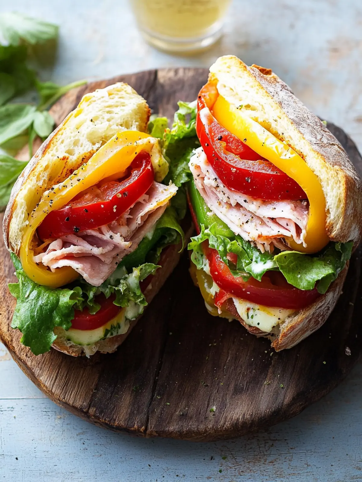 Delicious Bell Pepper Sandwich: A Fresh Twist on Flavor! 2 Bell Pepper Sandwich