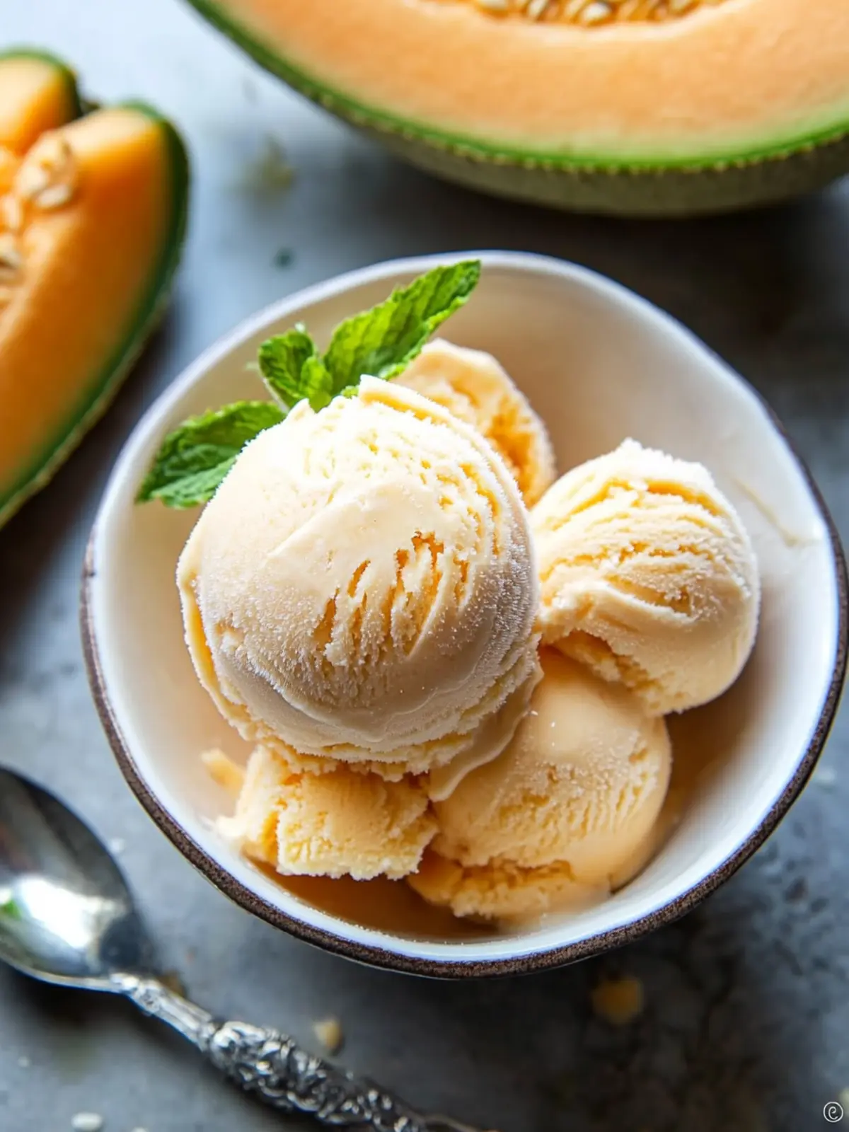 Delightful Cantaloupe Sea Salt Ice Cream for Summer Bliss 3 Cantaloupe Sea Salt Ice Cream