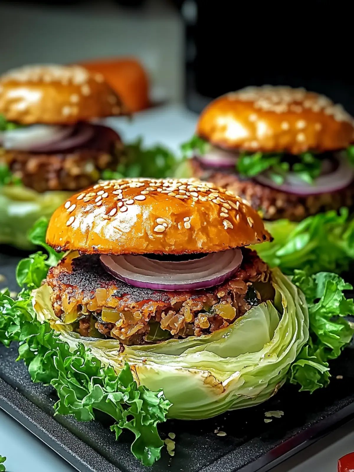 Savory Oven Baked Cabbage Burger for a Fun Twist on Dinner 5 Oven Baked Cabbage Burger