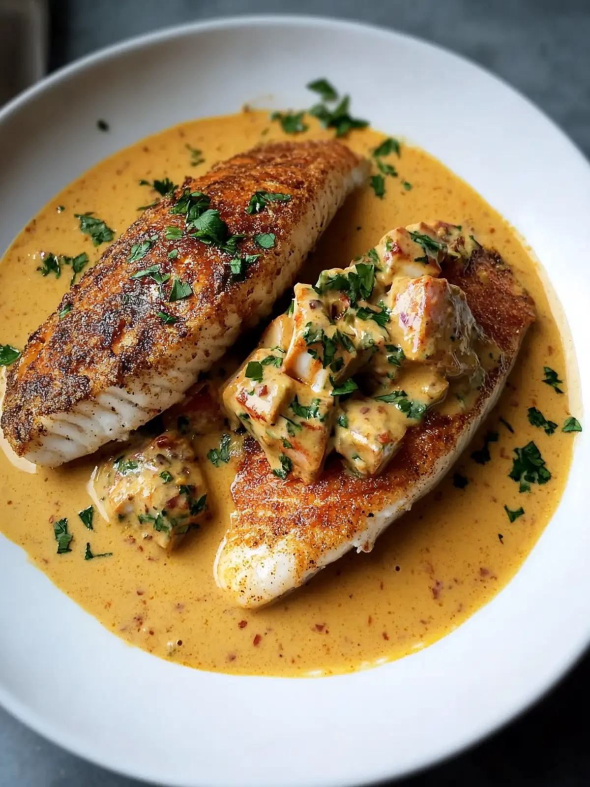 Savor Red Snapper with Creamy Creole Sauce in 30 Minutes 4 Red Snapper with Creamy Creole Sauce