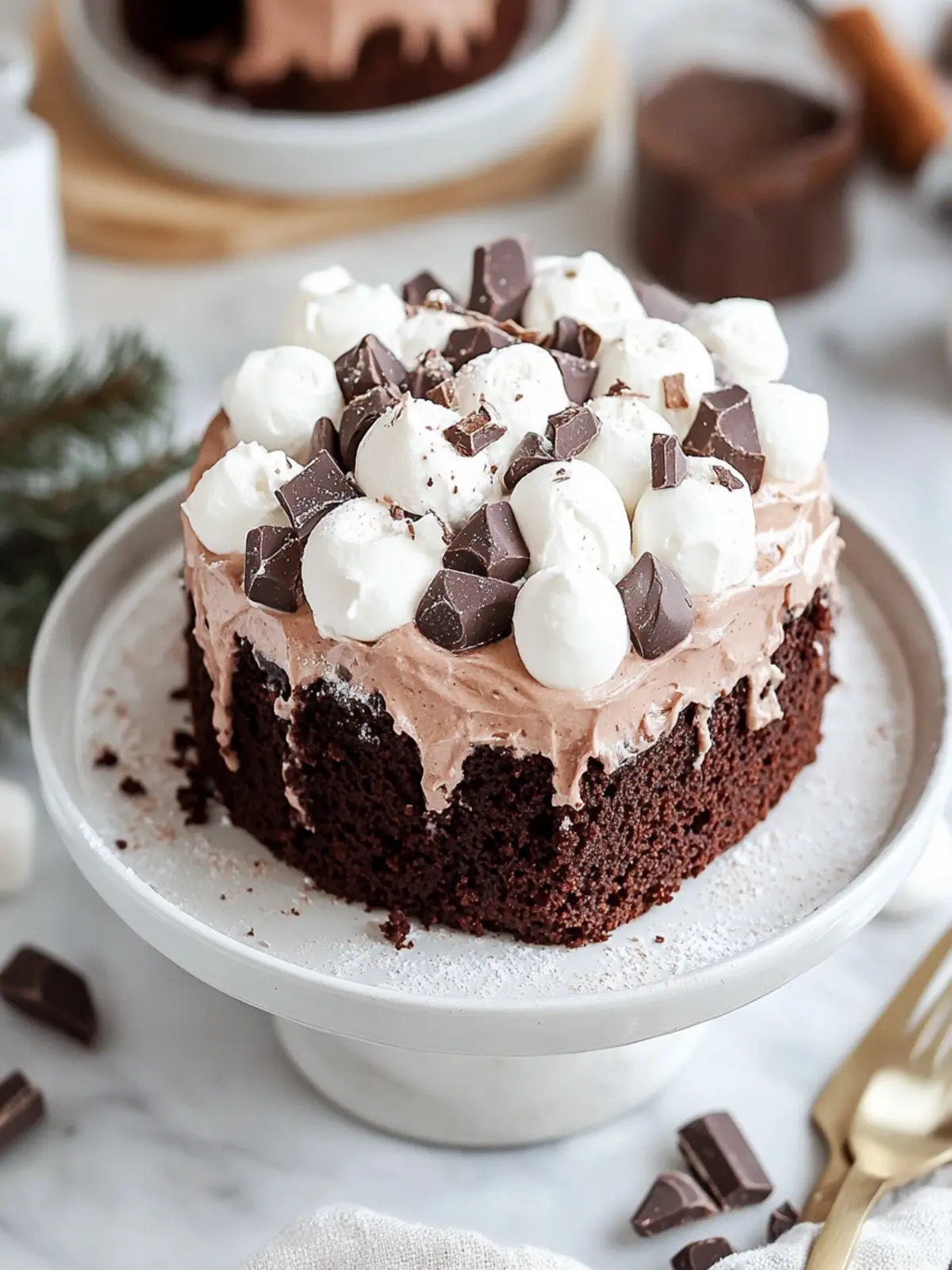 Indulge in Hot Cocoa Poke Cake for Ultimate Cozy Delights 2 Hot Cocoa Poke Cake