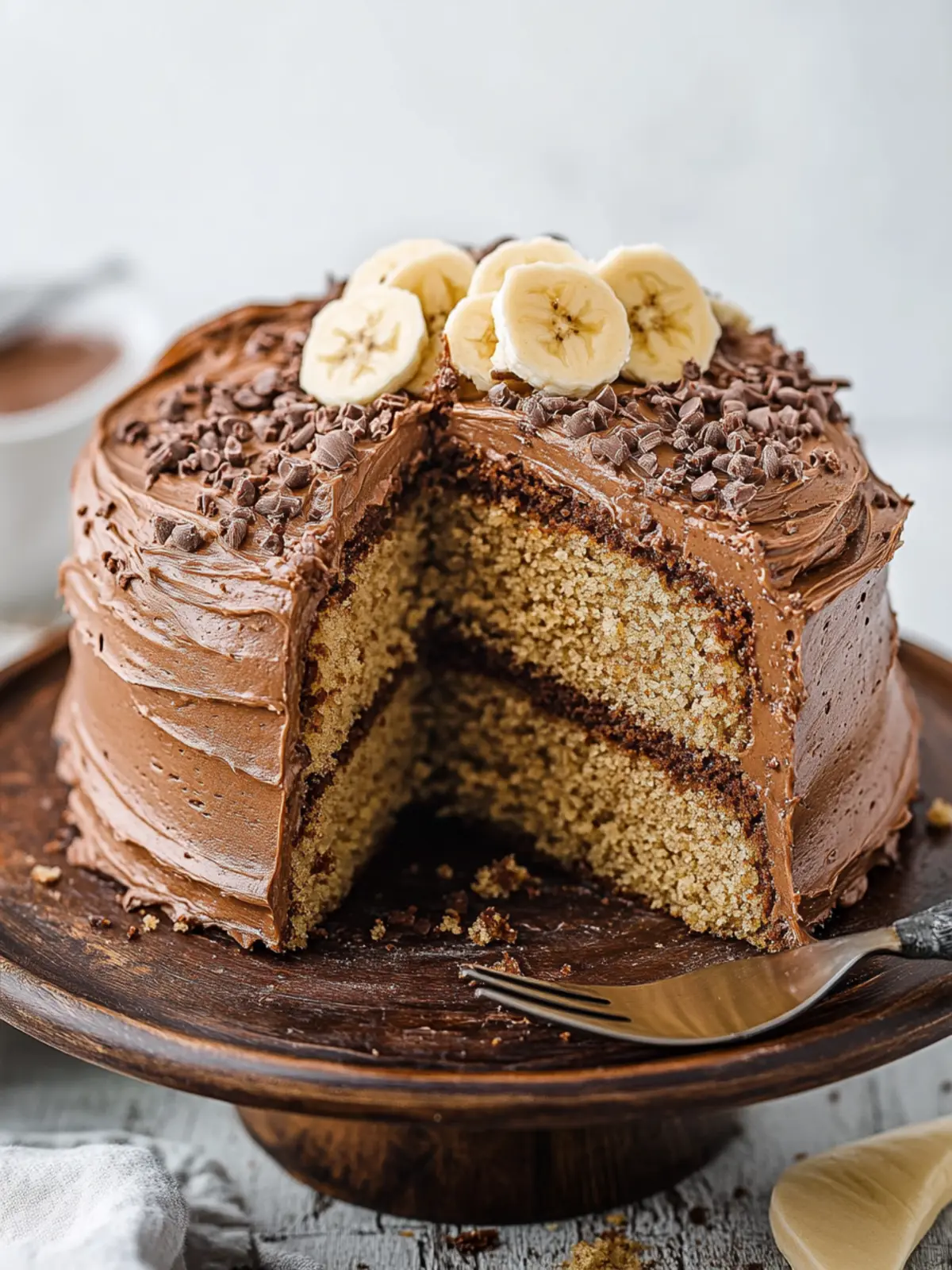 Indulge in Banana Cake with Nutella Frosting Bliss 5 Banana Cake with Nutella Frosting