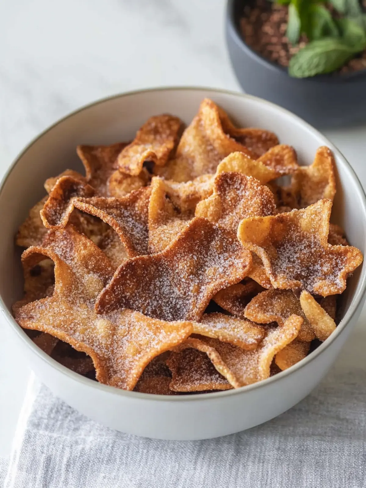 Crispy Air Fryer Churro Pasta Chips for Sweet Snacking Delight 2 Air Fryer Churro Pasta Chips