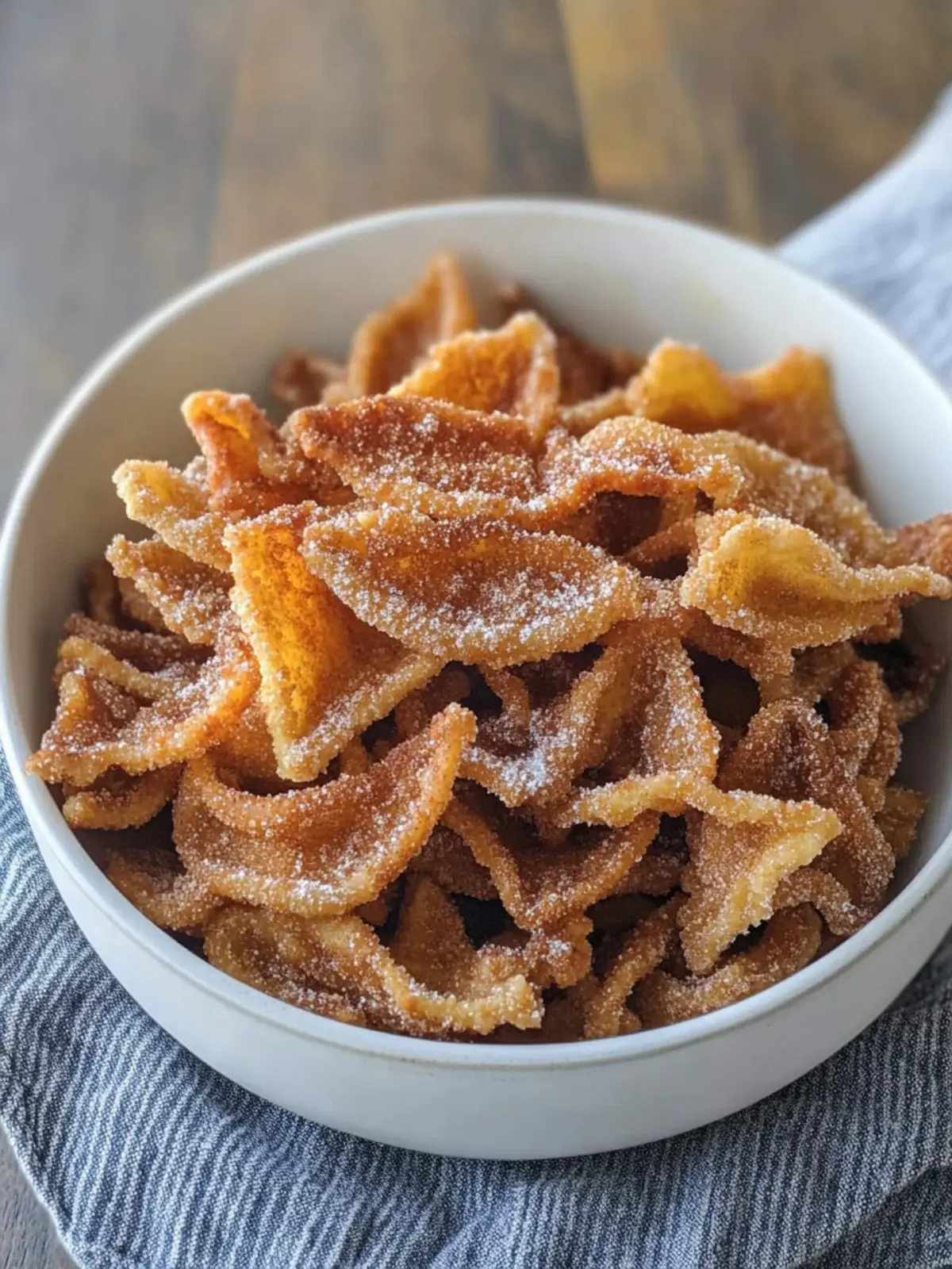 Crispy Air Fryer Churro Pasta Chips for Sweet Snacking Delight 4 Air Fryer Churro Pasta Chips
