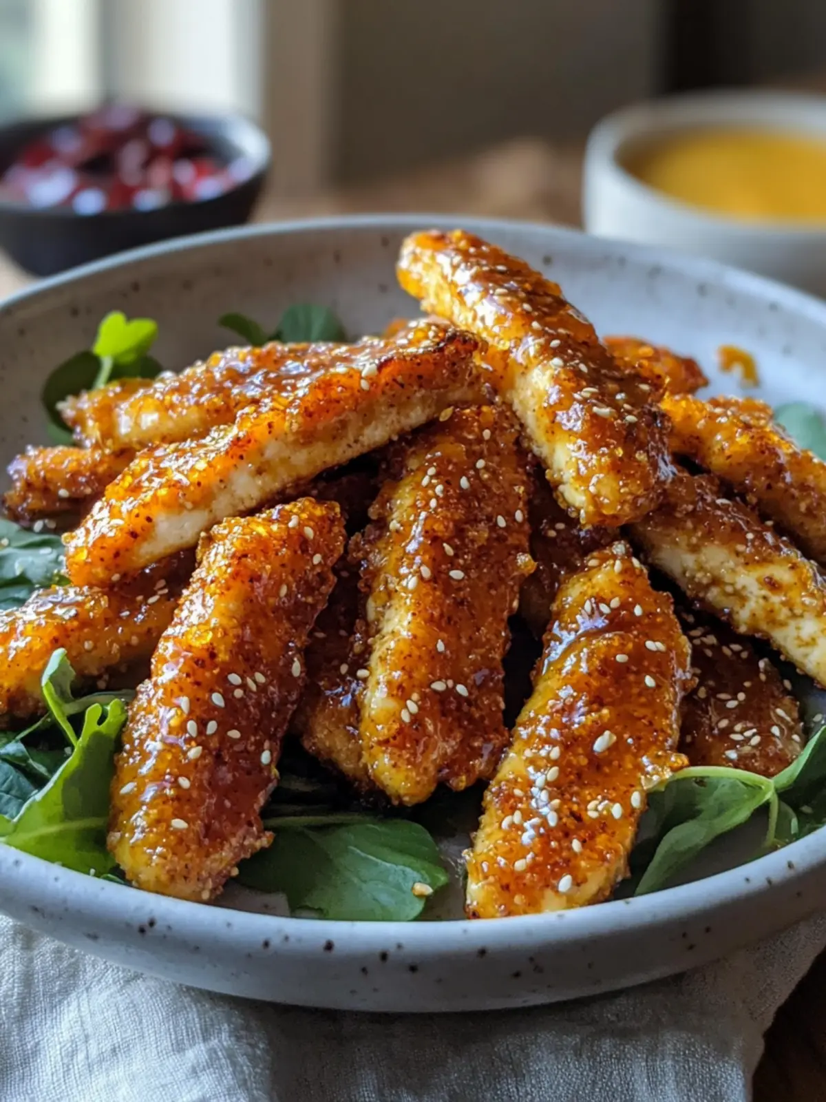 Crispy Honey Mustard Tofu Tenders You'll Crave Again and Again 3 Honey Mustard Tofu Tenders