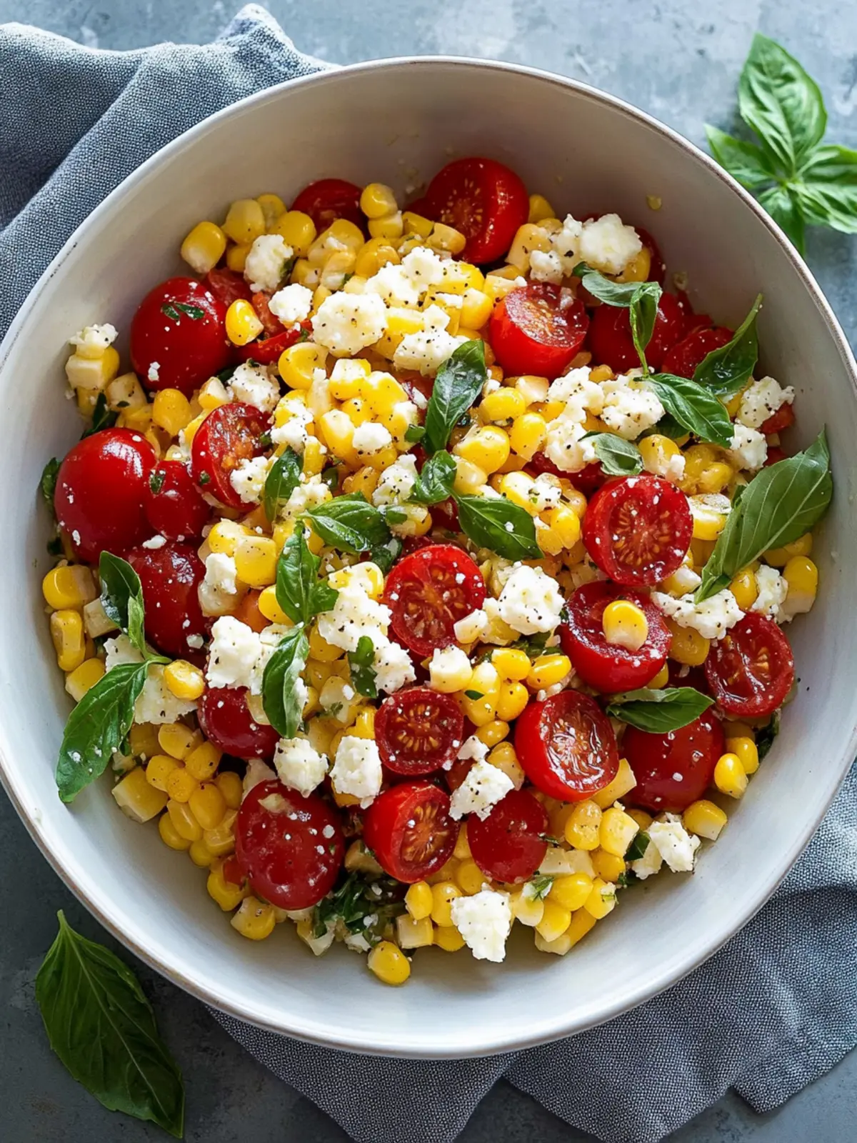 Delicious Corn, Tomato, and Feta Salad to Brighten Your Day 3 Corn, Tomato, and Feta Salad